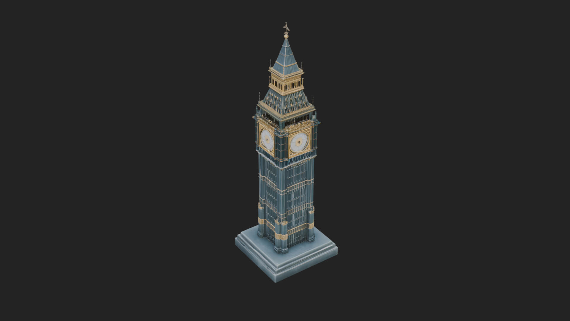 Pagoda Clock Tower Design 2 3D Print Model 3D Model