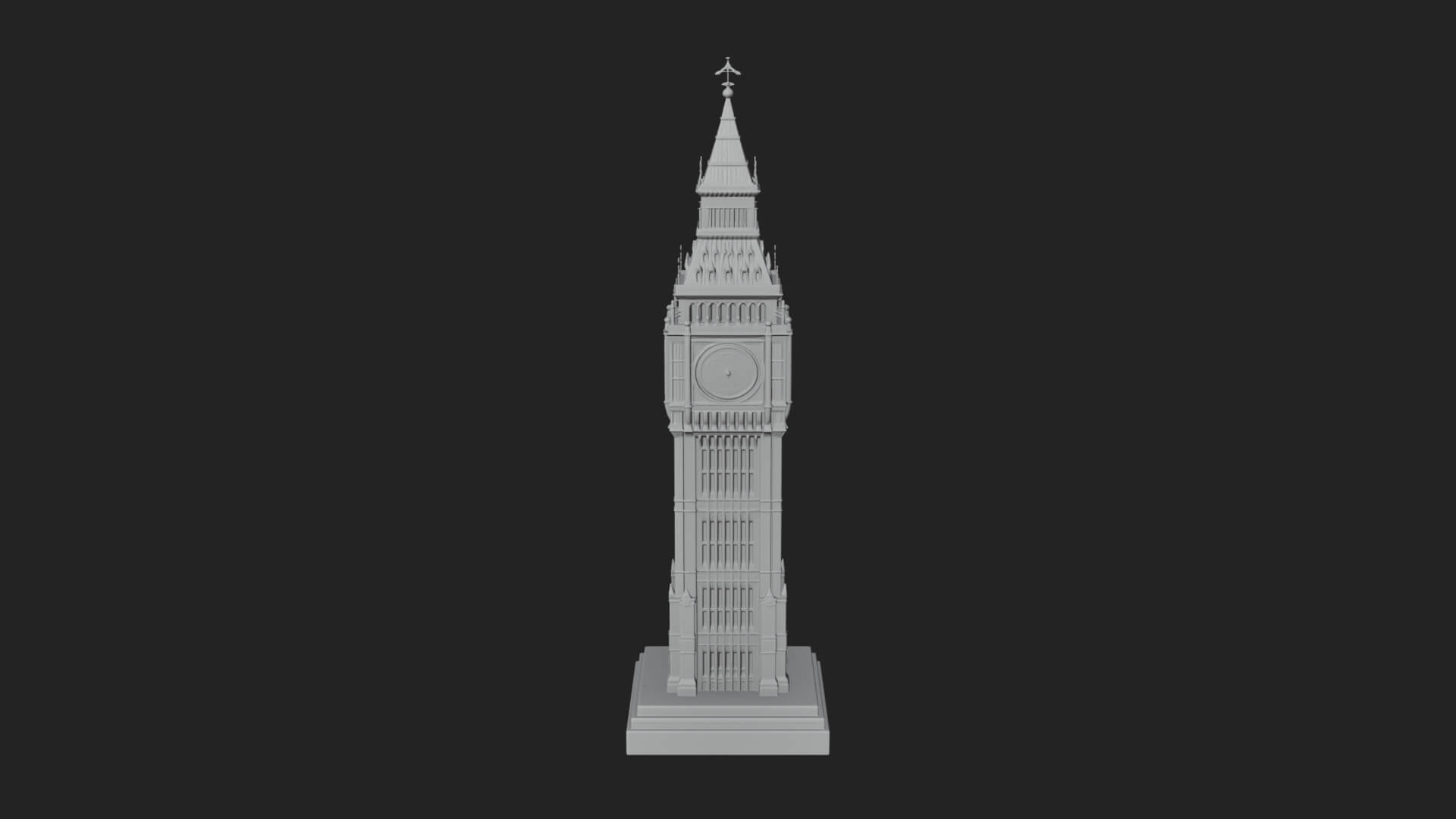 Pagoda Clock Tower Design 2 3D Print Model 3D Model