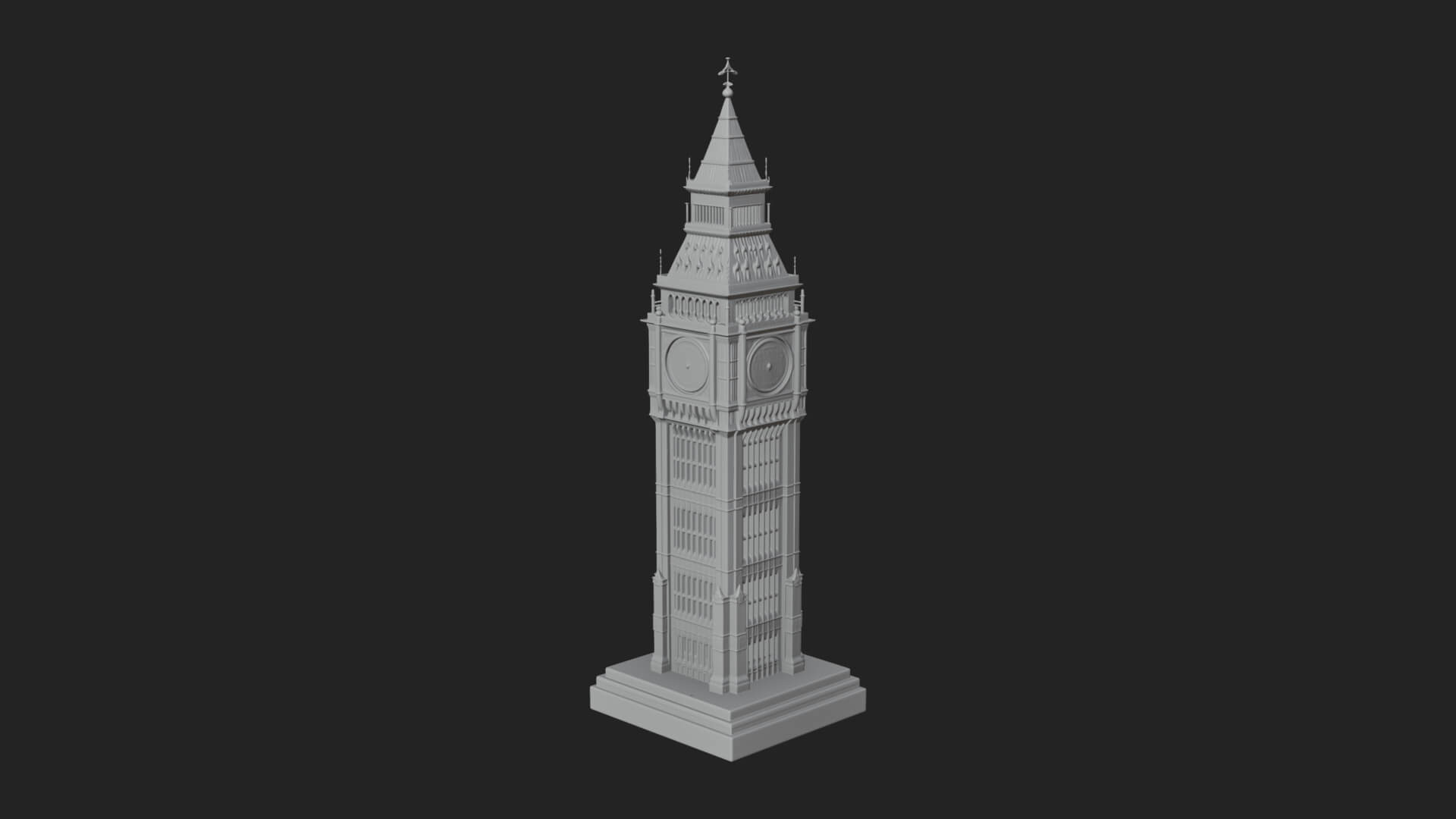 Pagoda Clock Tower Design 2 3D Print Model 3D Model