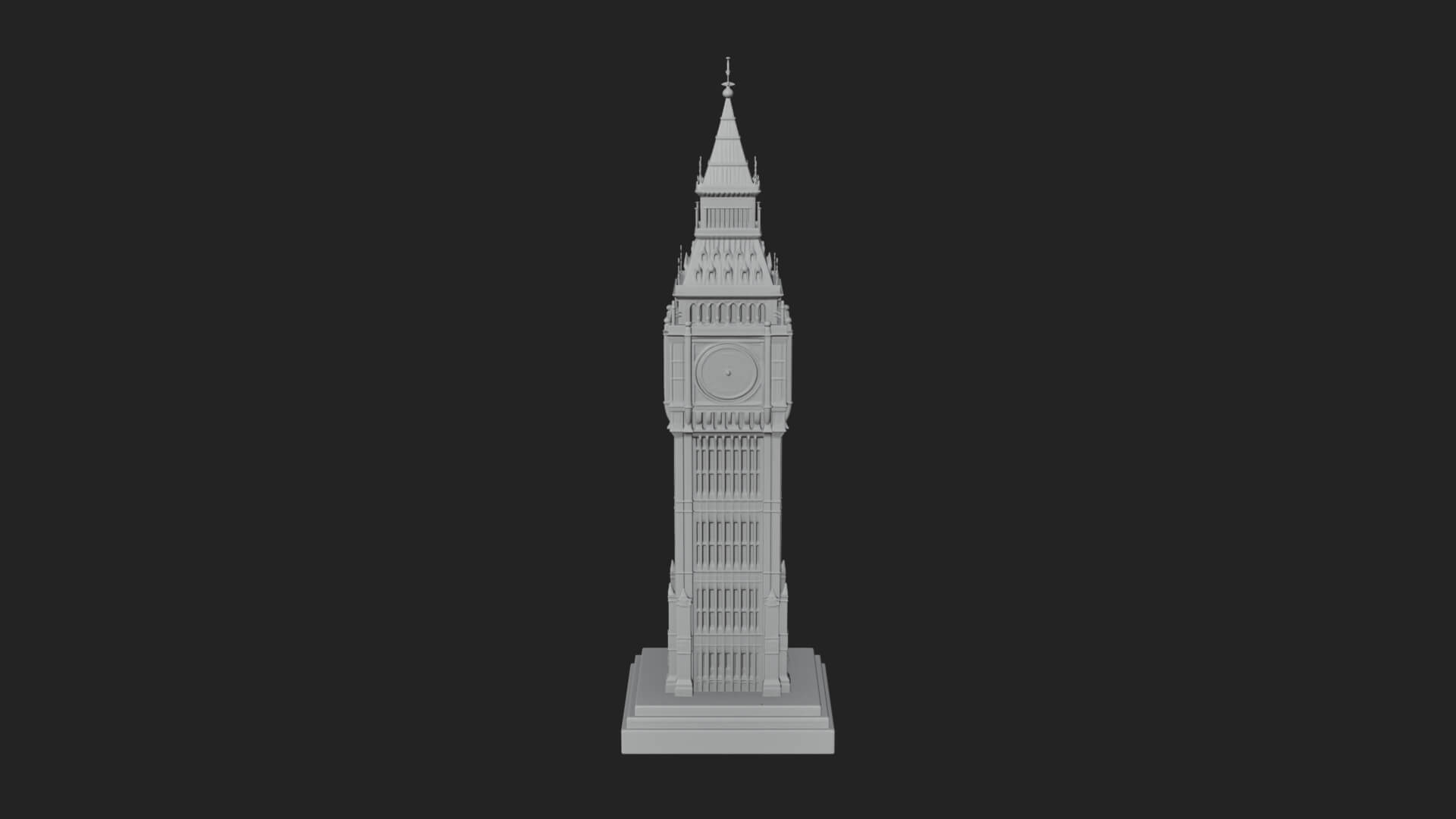 Pagoda Clock Tower Design 2 3D Print Model 3D Model