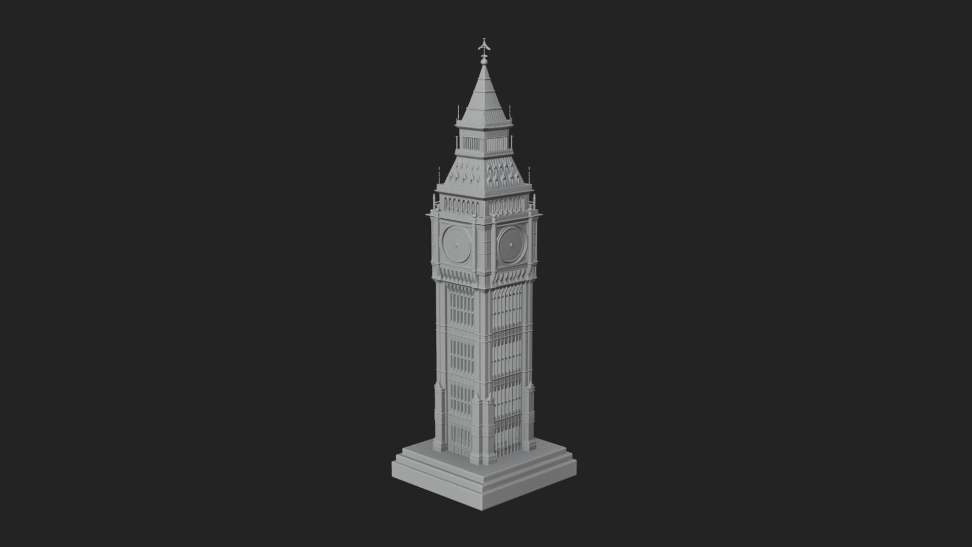 Pagoda Clock Tower Design 2 3D Print Model 3D Model