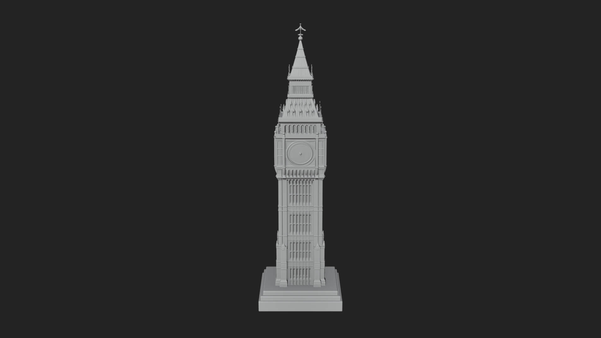 Pagoda Clock Tower Design 2 3D Print Model 3D Model
