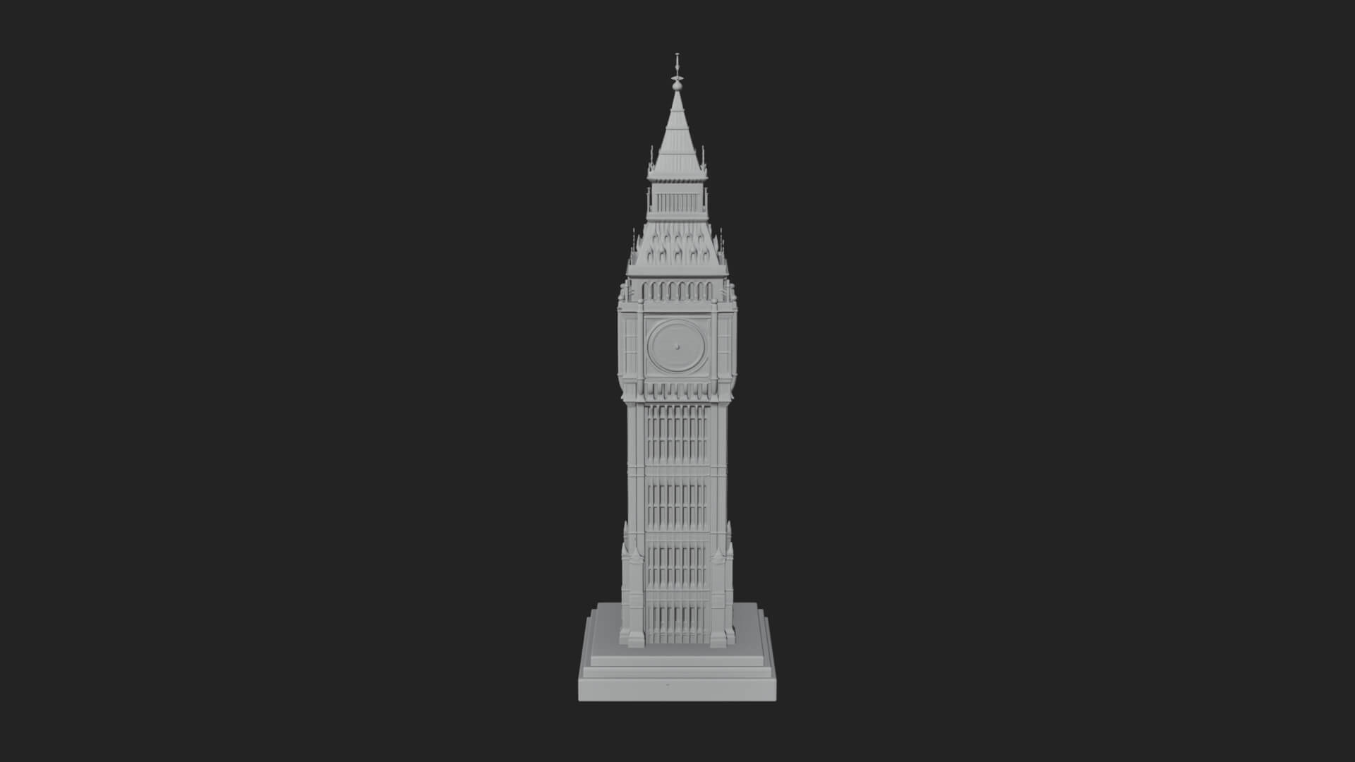 Pagoda Clock Tower Design 2 3D Print Model 3D Model