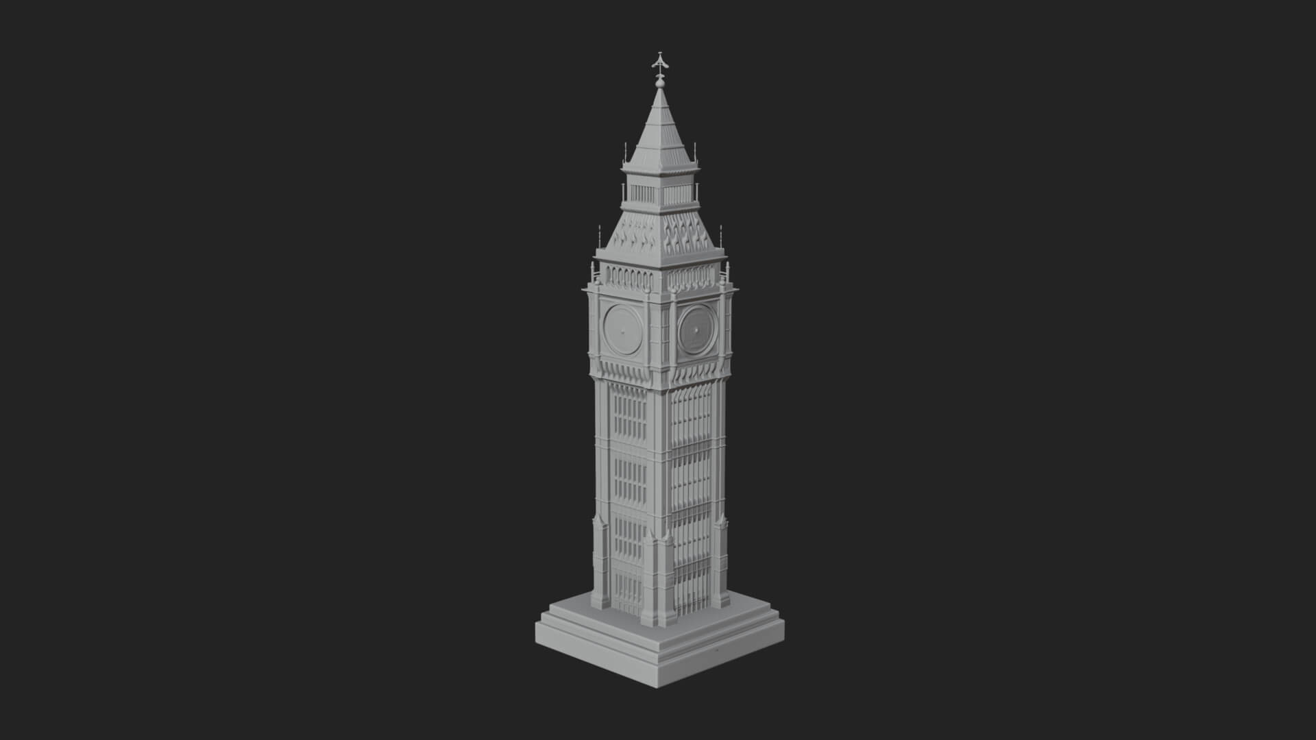 Pagoda Clock Tower Design 2 3D Print Model 3D Model