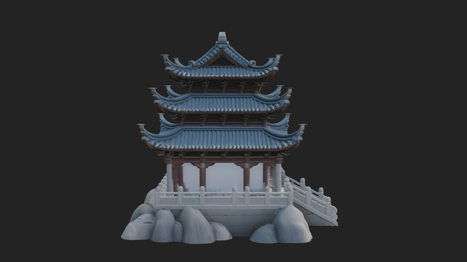 Pagoda Temple Tower Design 10 3D Print Model 3D Model