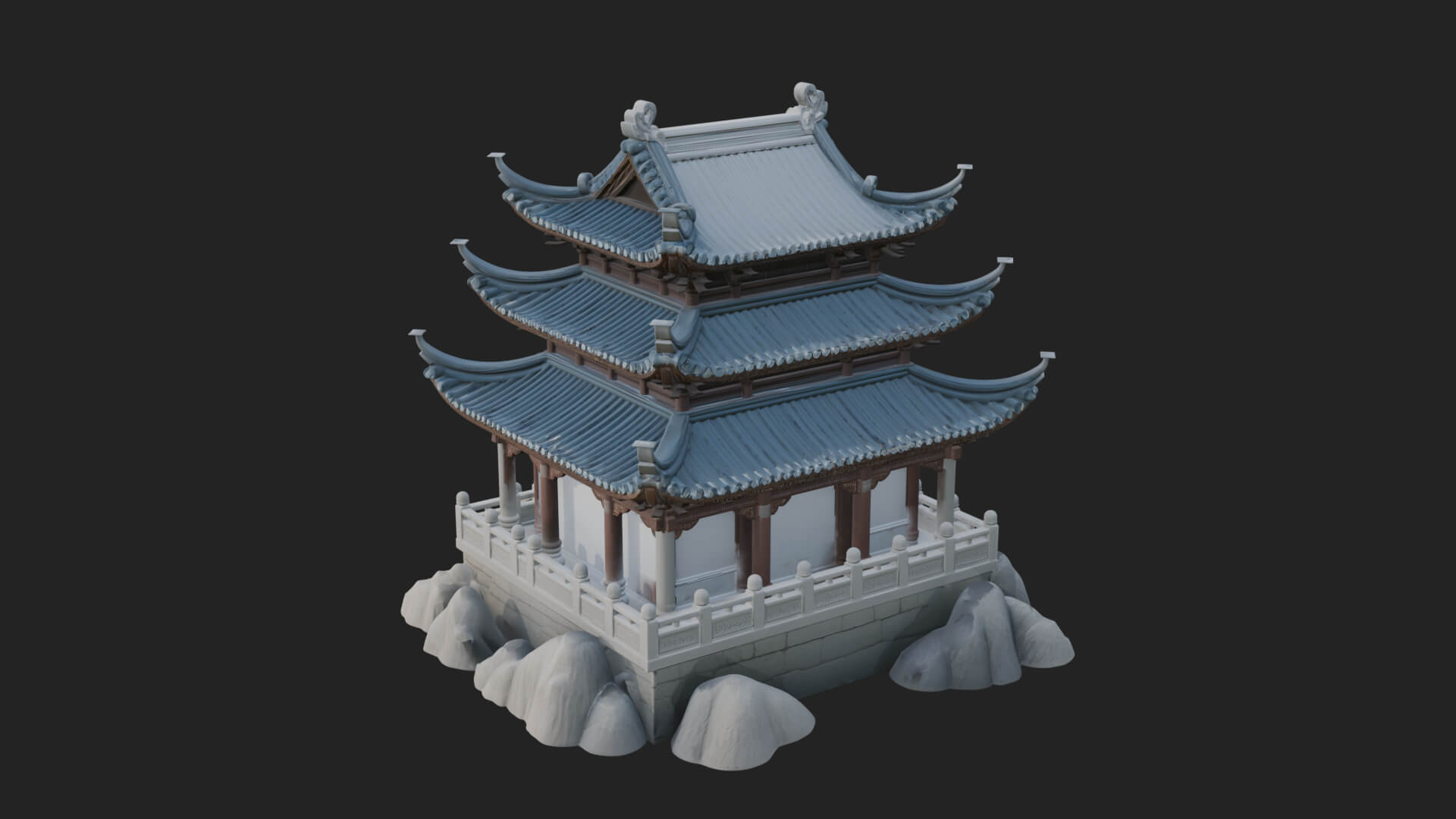 Pagoda Temple Tower Design 10 3D Print Model 3D Model