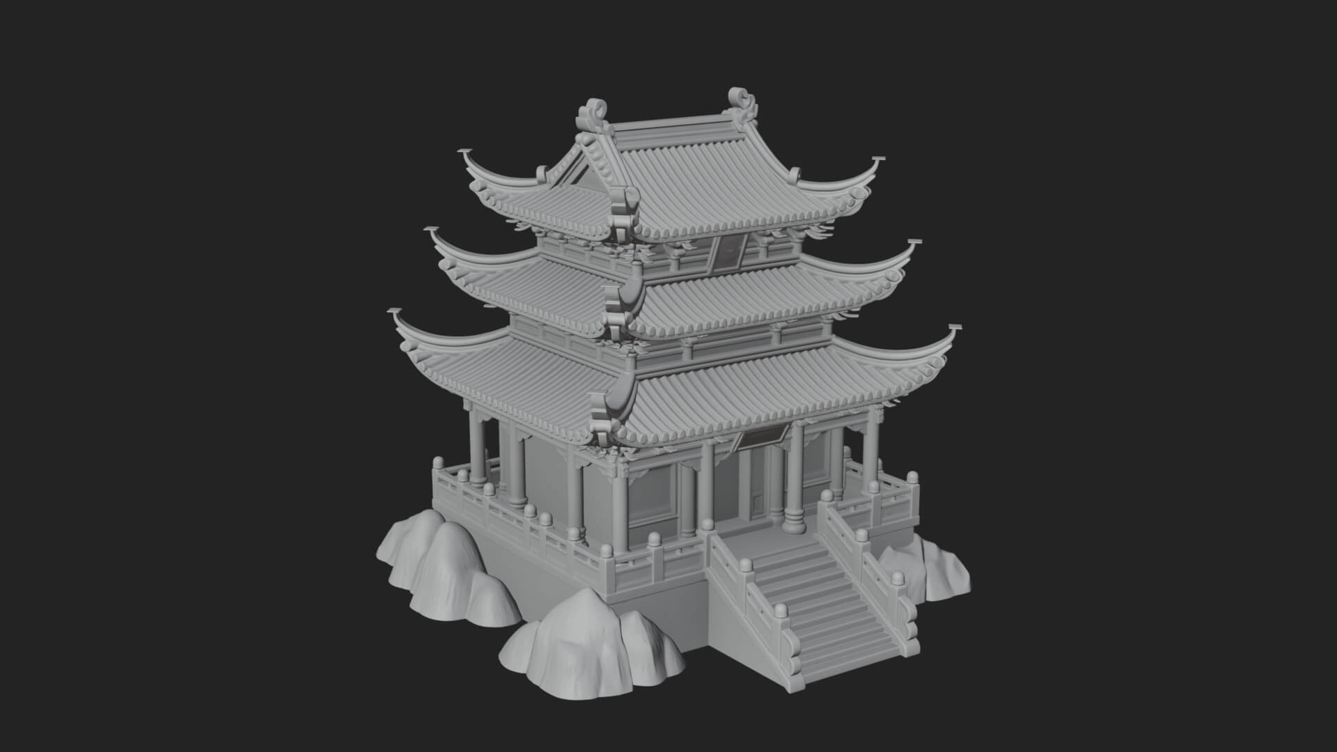 Pagoda Temple Tower Design 10 3D Print Model 3D Model