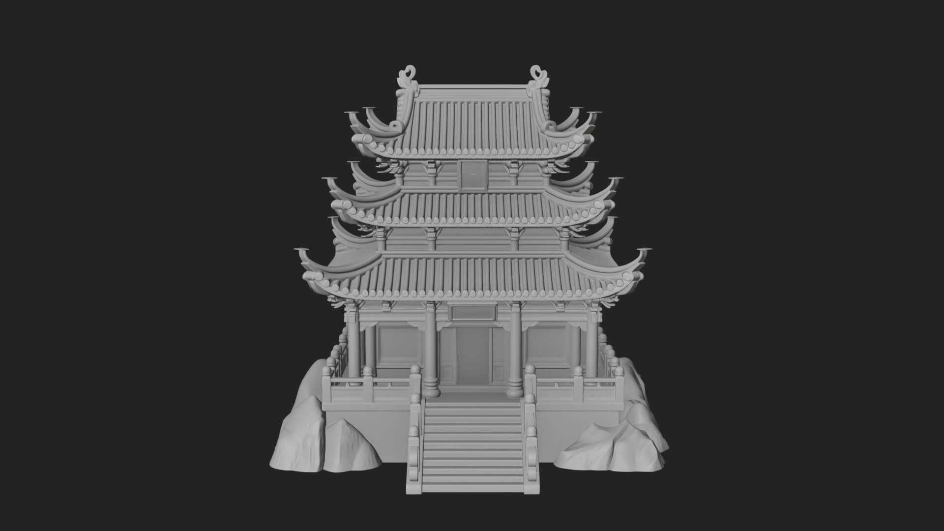 Pagoda Temple Tower Design 10 3D Print Model 3D Model