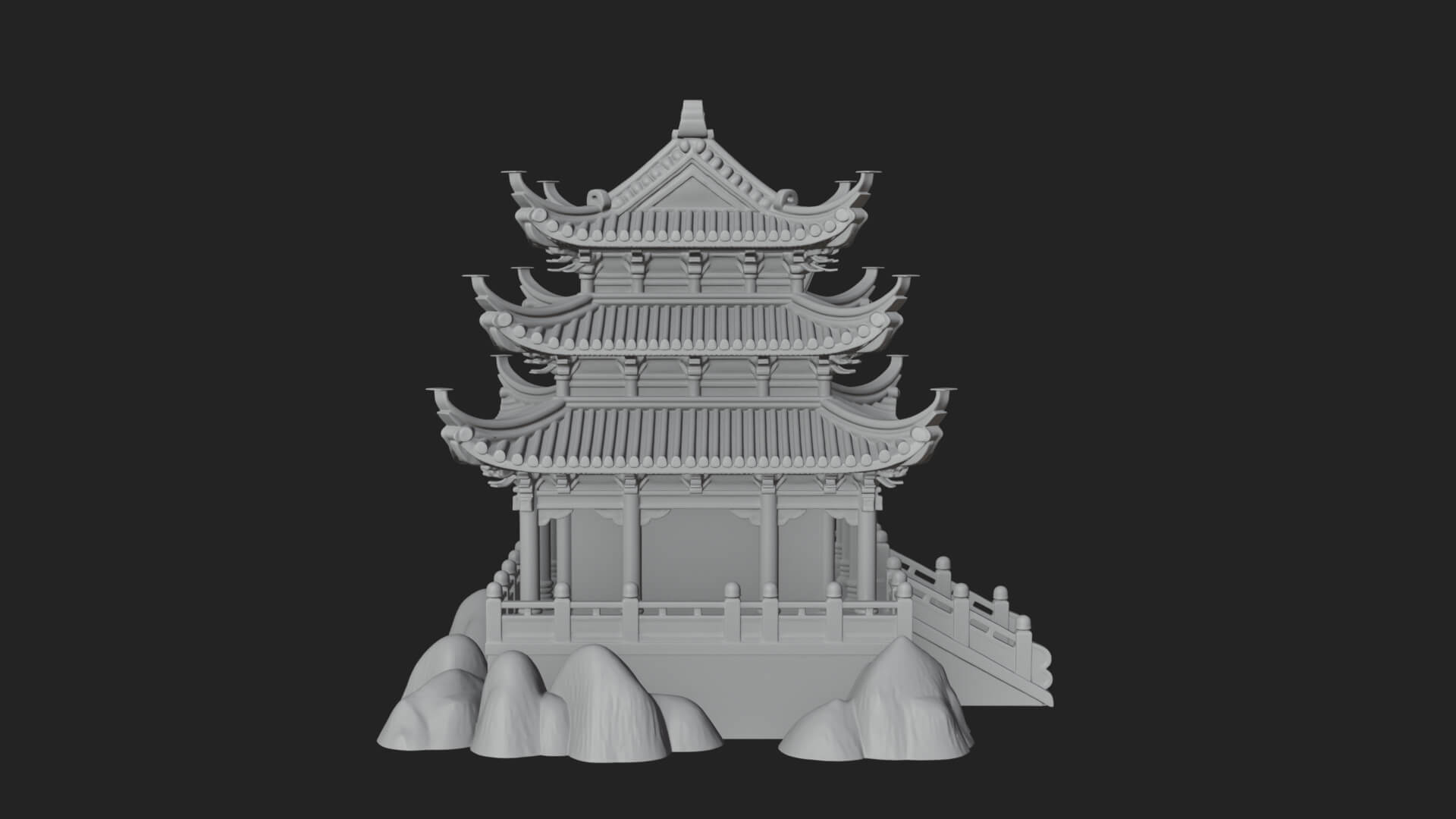 Pagoda Temple Tower Design 10 3D Print Model 3D Model