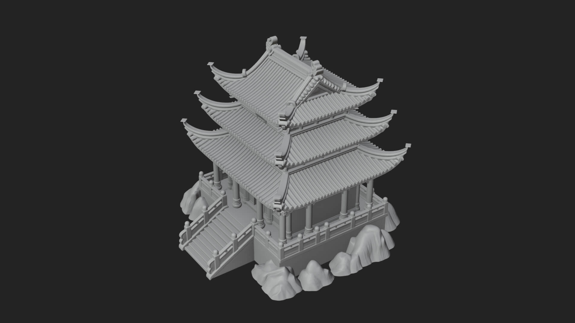 Pagoda Temple Tower Design 10 3D Print Model 3D Model