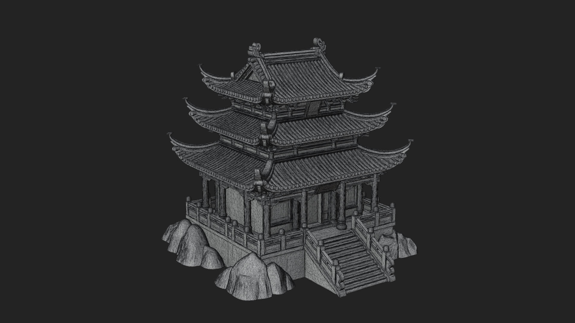 Pagoda Temple Tower Design 10 3D Print Model 3D Model