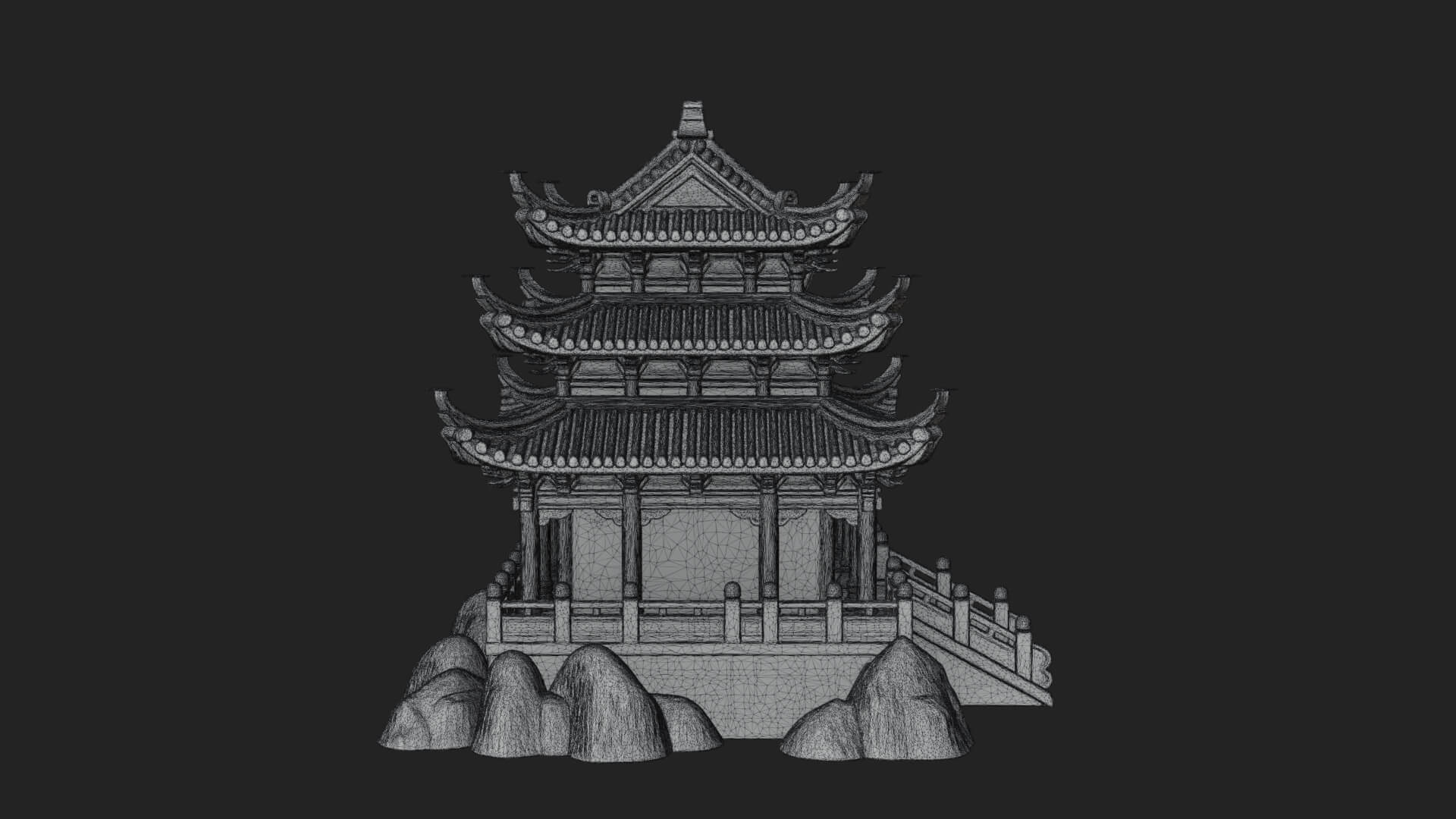 Pagoda Temple Tower Design 10 3D Print Model 3D Model