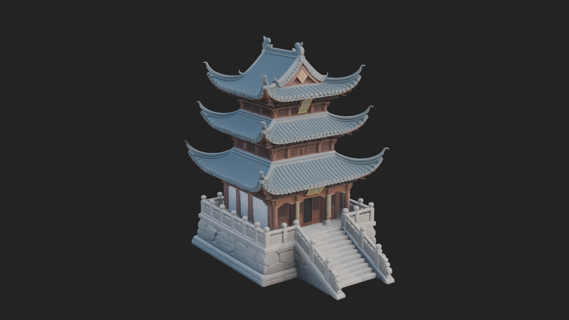 Pagoda Temple Tower Design 11 3D Print Model 3D Model