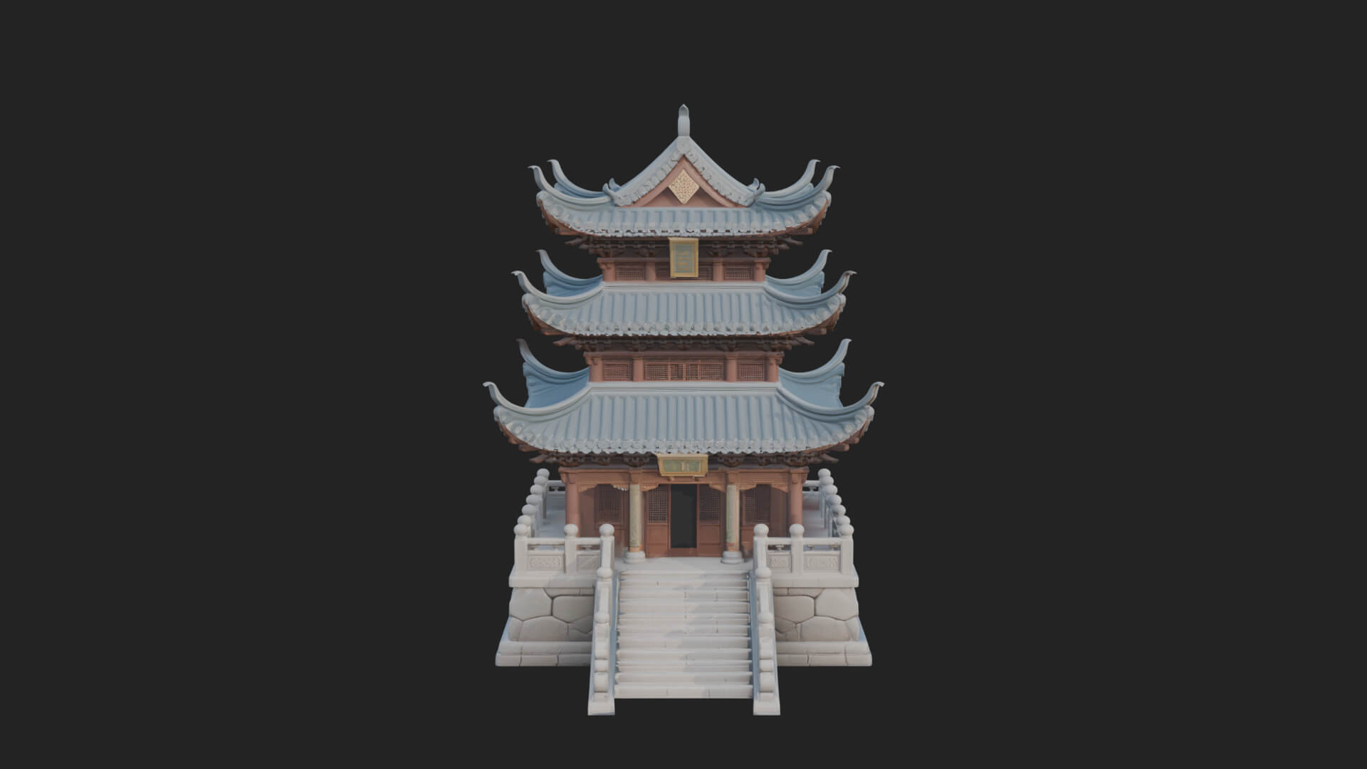 Pagoda Temple Tower Design 11 3D Print Model 3D Model