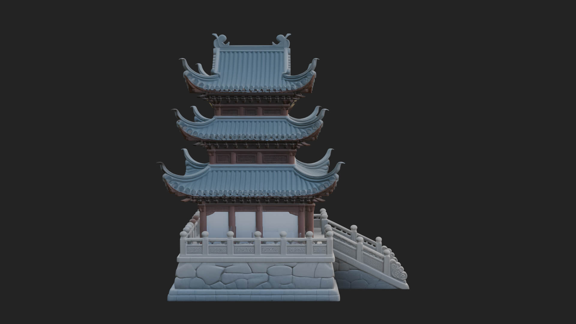 Pagoda Temple Tower Design 11 3D Print Model 3D Model