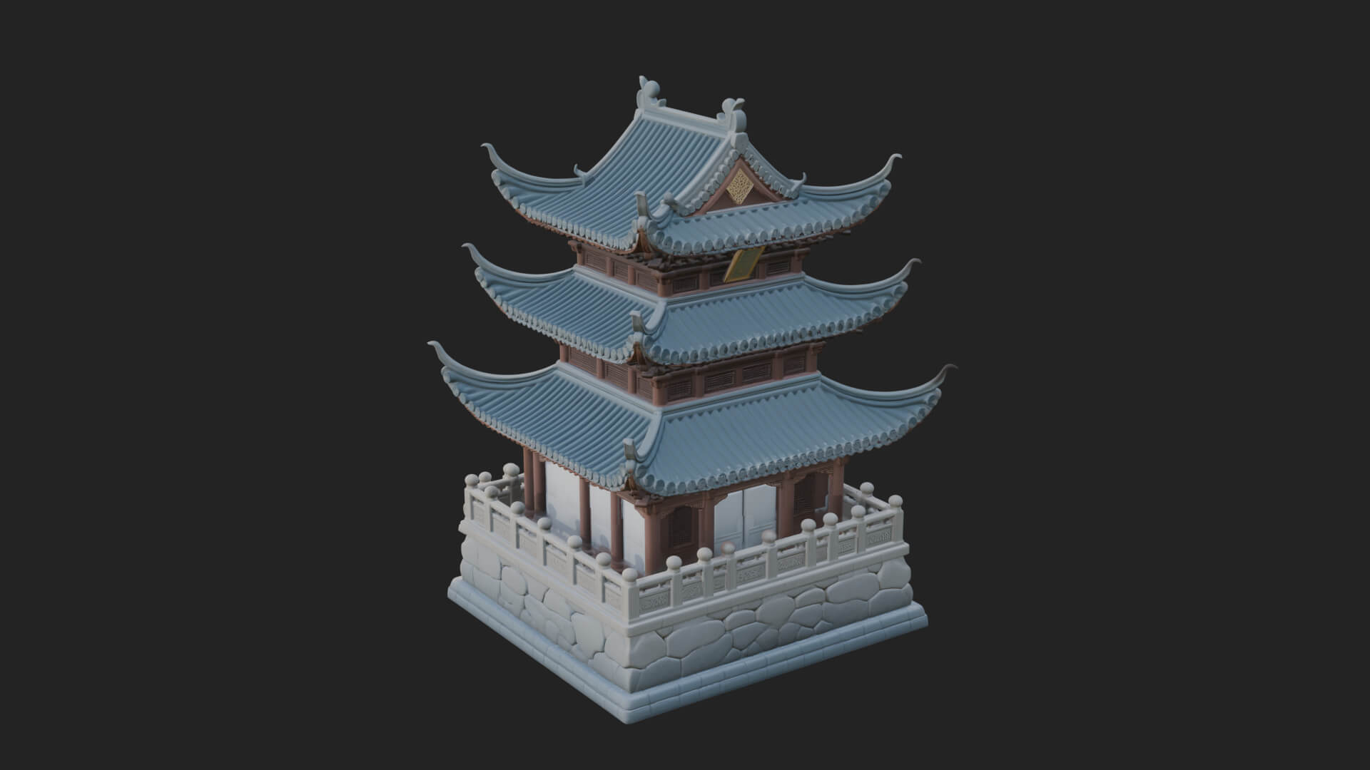 Pagoda Temple Tower Design 11 3D Print Model 3D Model