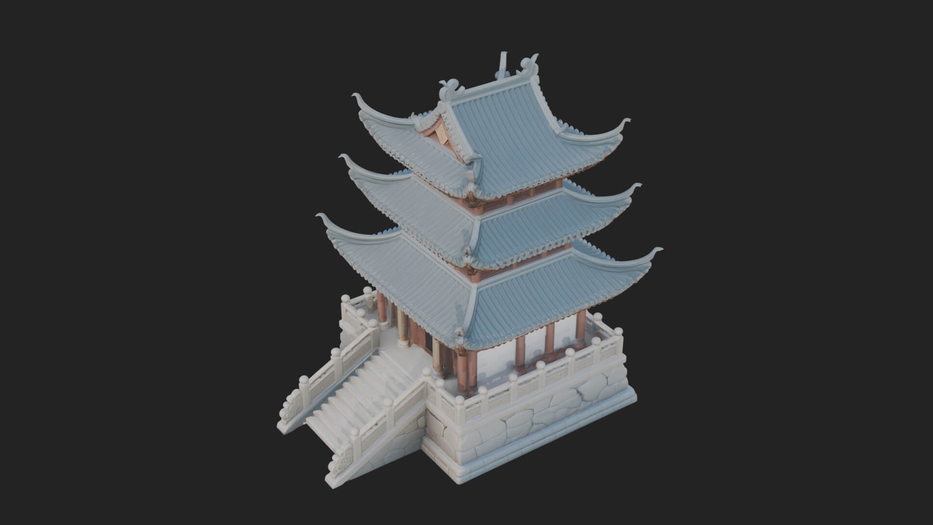 Pagoda Temple Tower Design 11 3D Print Model 3D Model