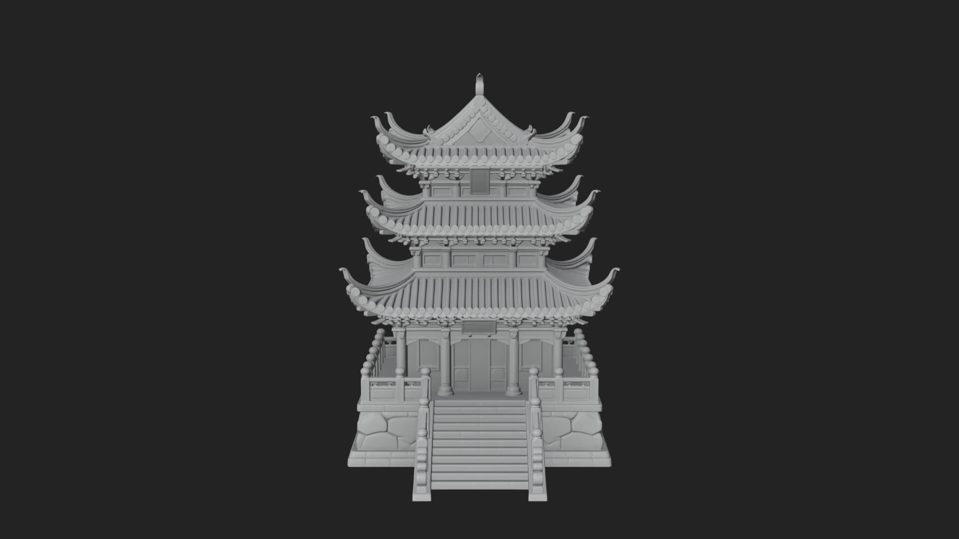 Pagoda Temple Tower Design 11 3D Print Model 3D Model