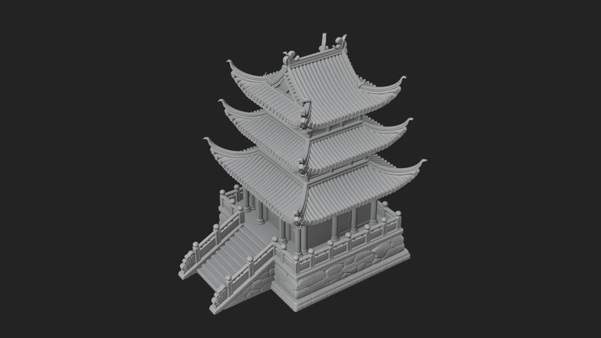 Pagoda Temple Tower Design 11 3D Print Model 3D Model