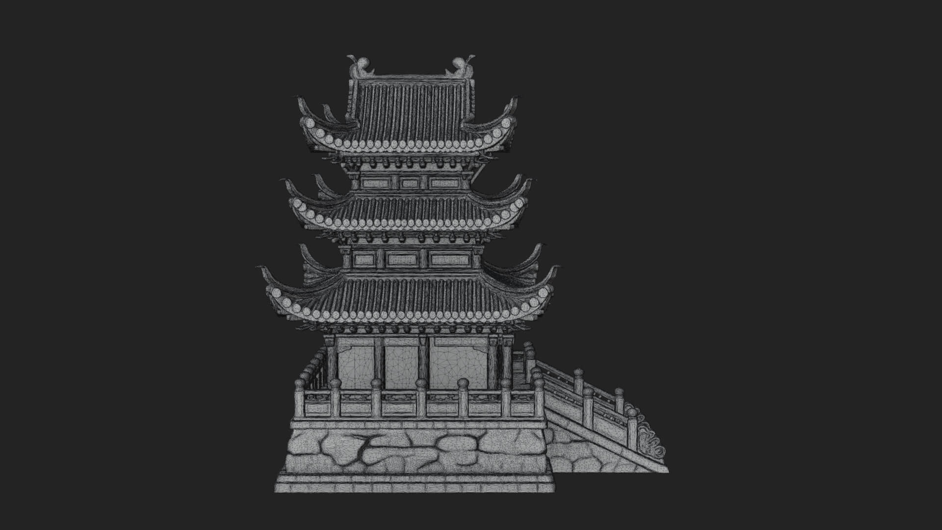 Pagoda Temple Tower Design 11 3D Print Model 3D Model