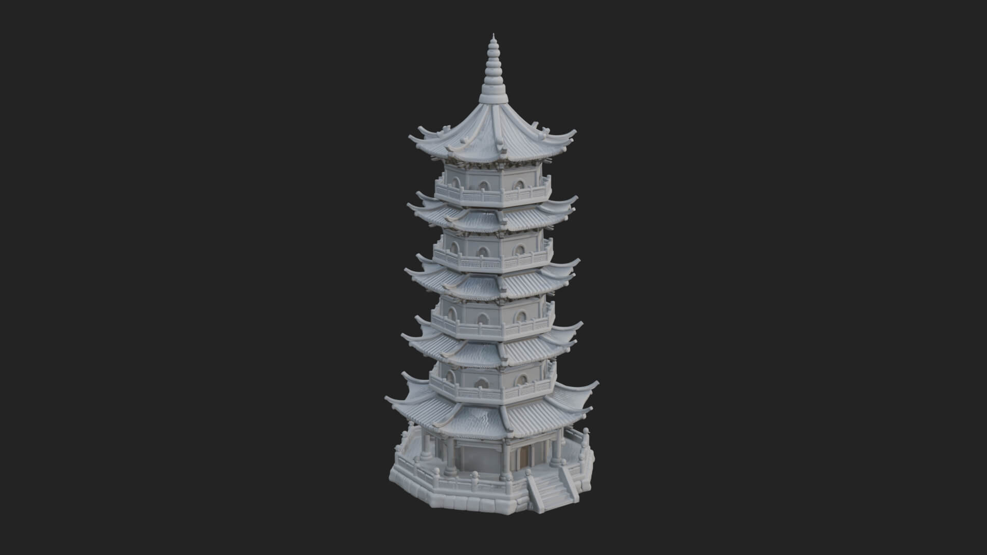 Pagoda Temple Tower Design 12 3D Print Model 3D Model
