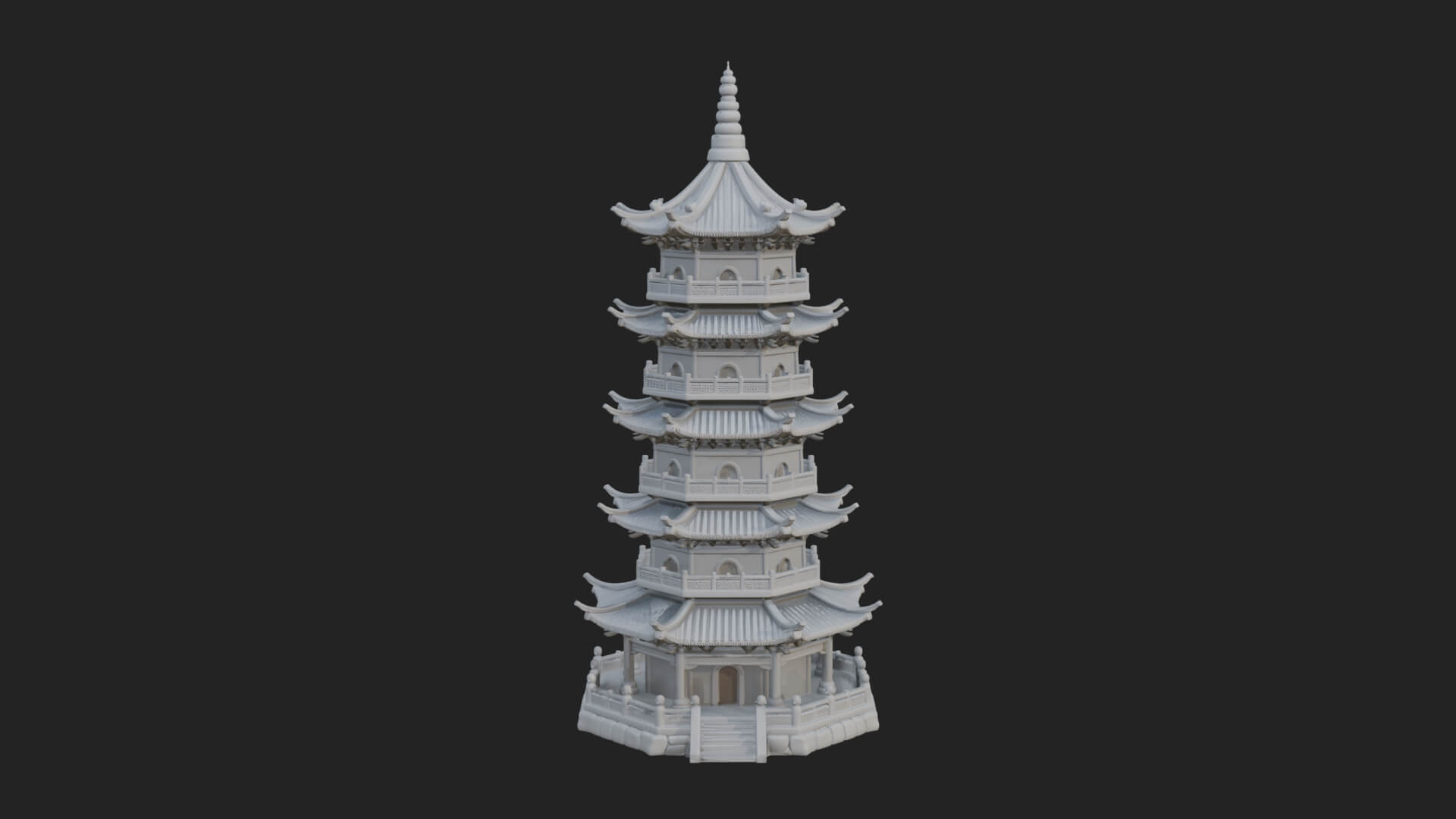 Pagoda Temple Tower Design 12 3D Print Model 3D Model