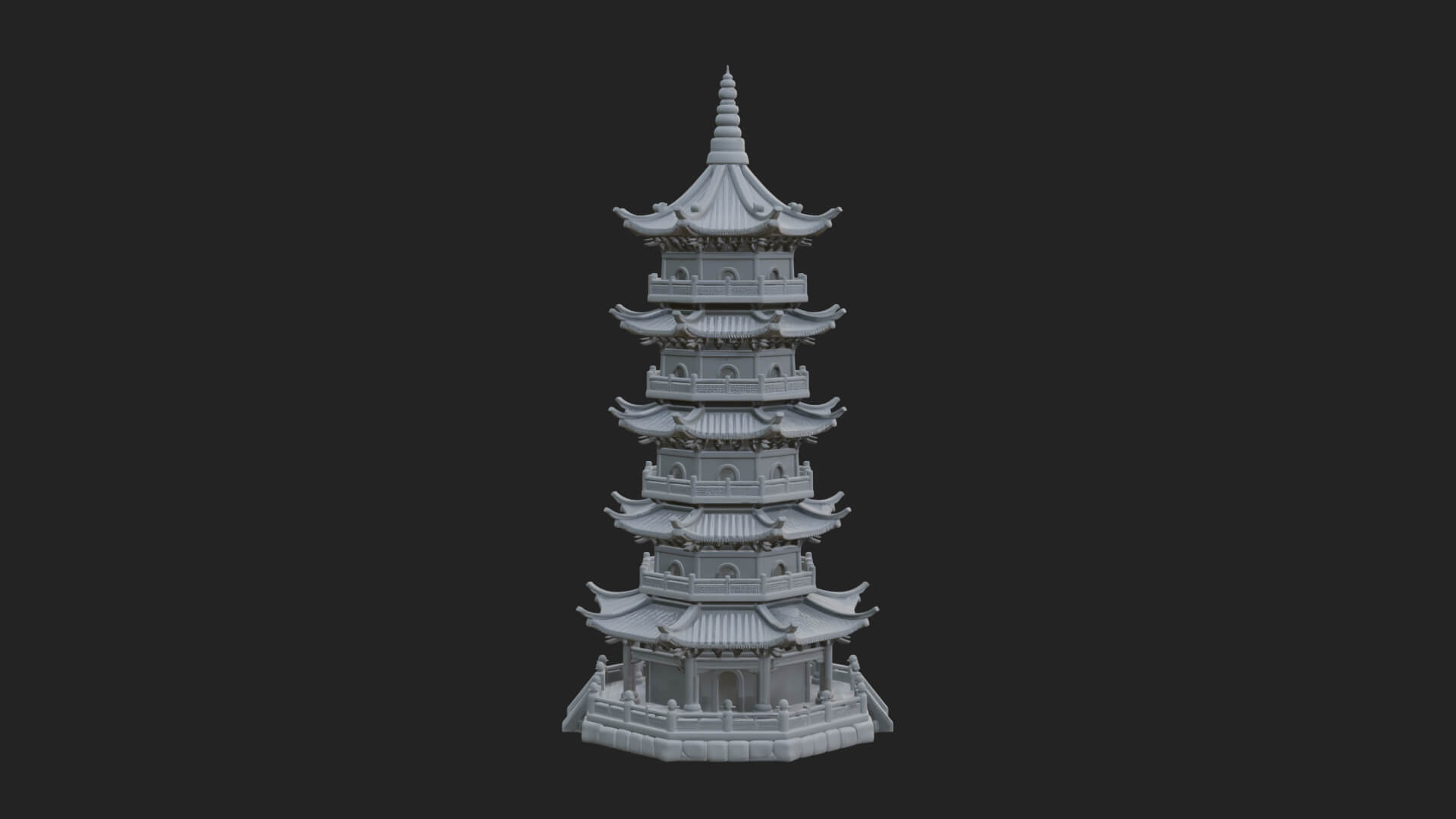Pagoda Temple Tower Design 12 3D Print Model 3D Model