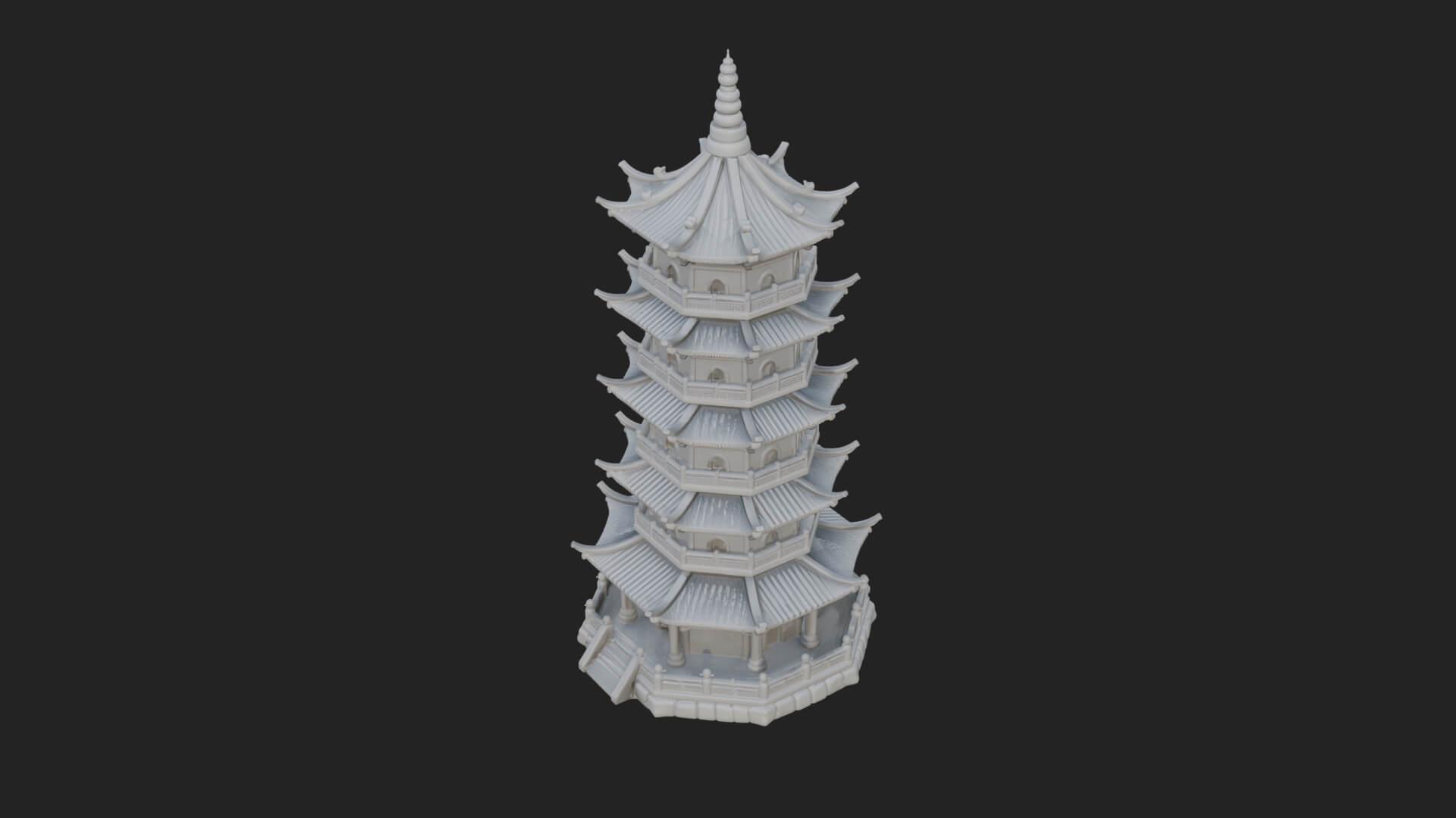 Pagoda Temple Tower Design 12 3D Print Model 3D Model
