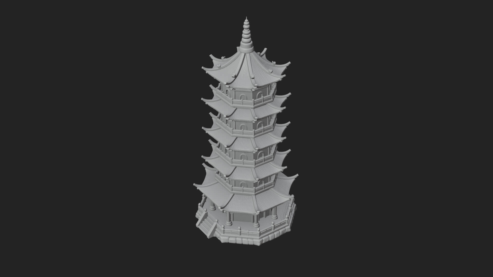 Pagoda Temple Tower Design 12 3D Print Model 3D Model
