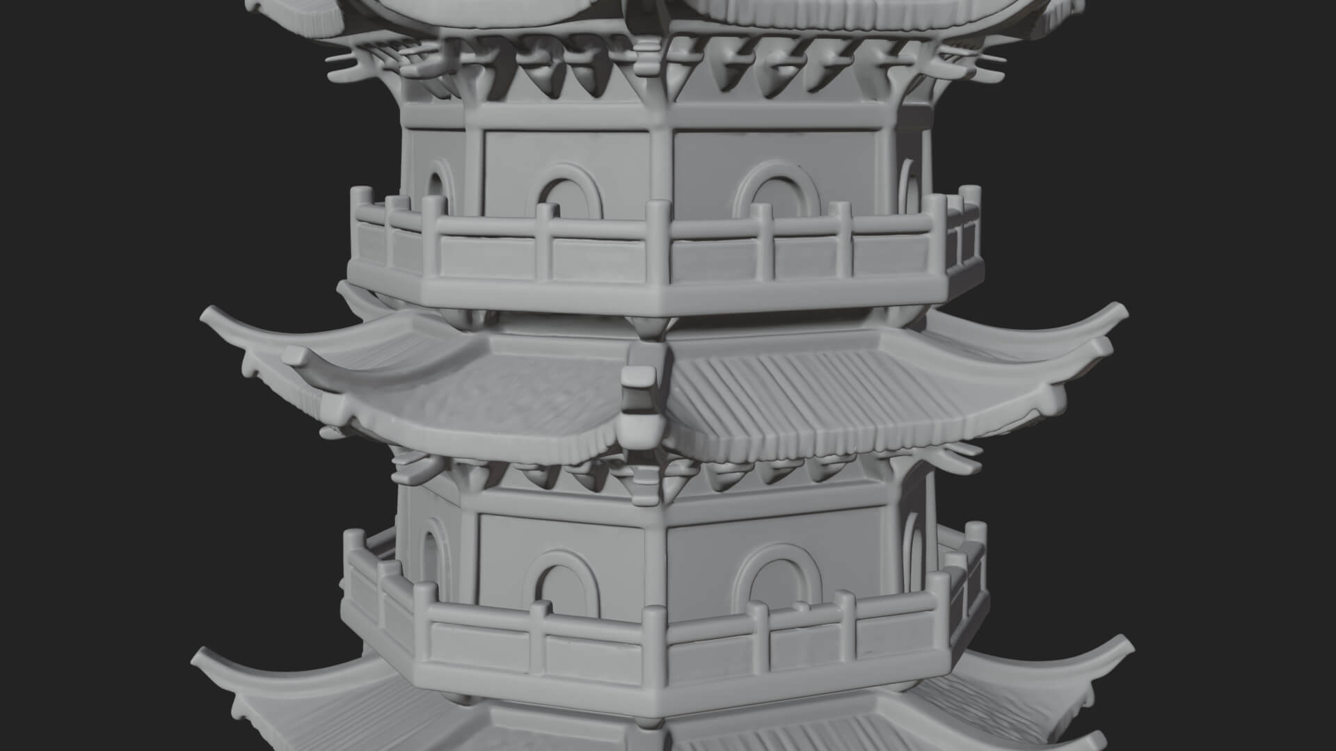Pagoda Temple Tower Design 12 3D Print Model 3D Model