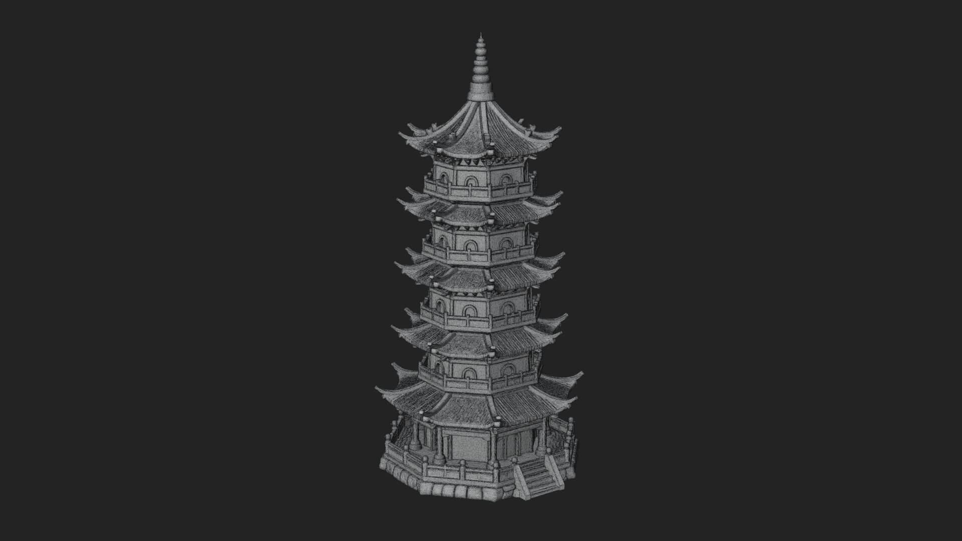 Pagoda Temple Tower Design 12 3D Print Model 3D Model