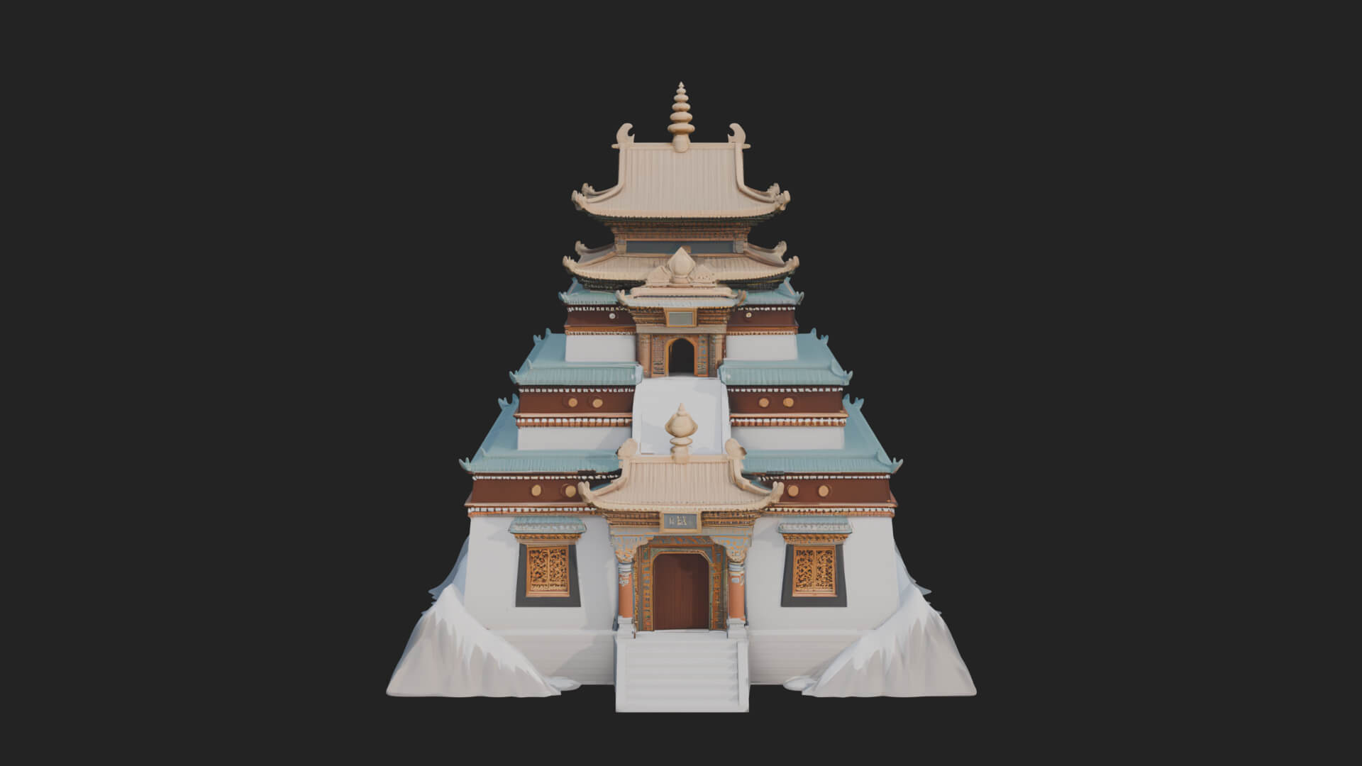 Pagoda Temple Tower Design 13 3D Print Model 3D Model