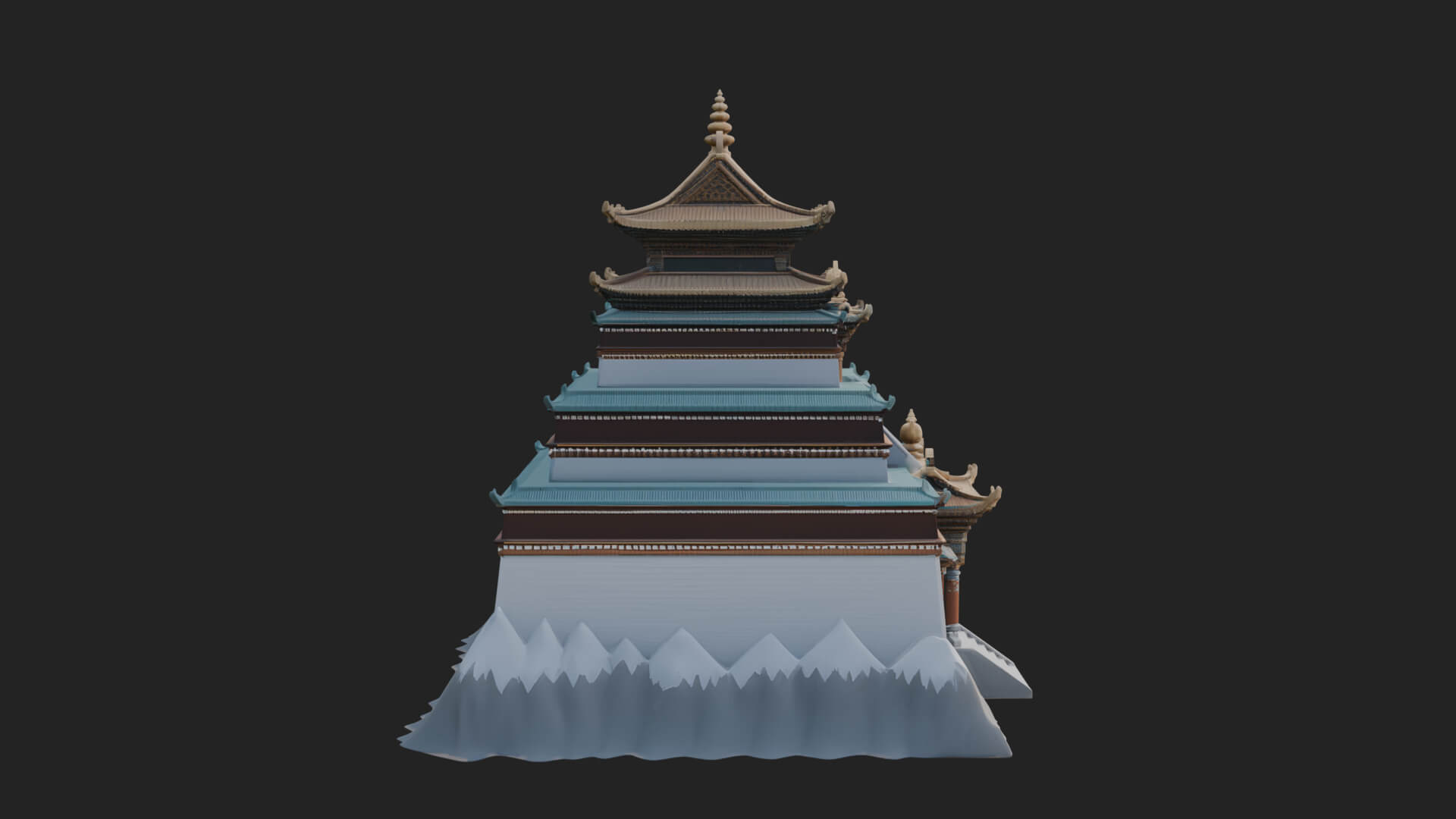 Pagoda Temple Tower Design 13 3D Print Model 3D Model