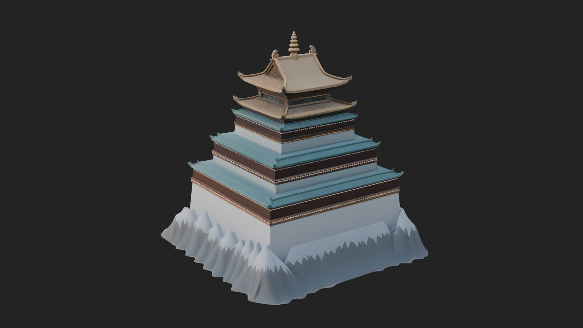 Pagoda Temple Tower Design 13 3D Print Model 3D Model