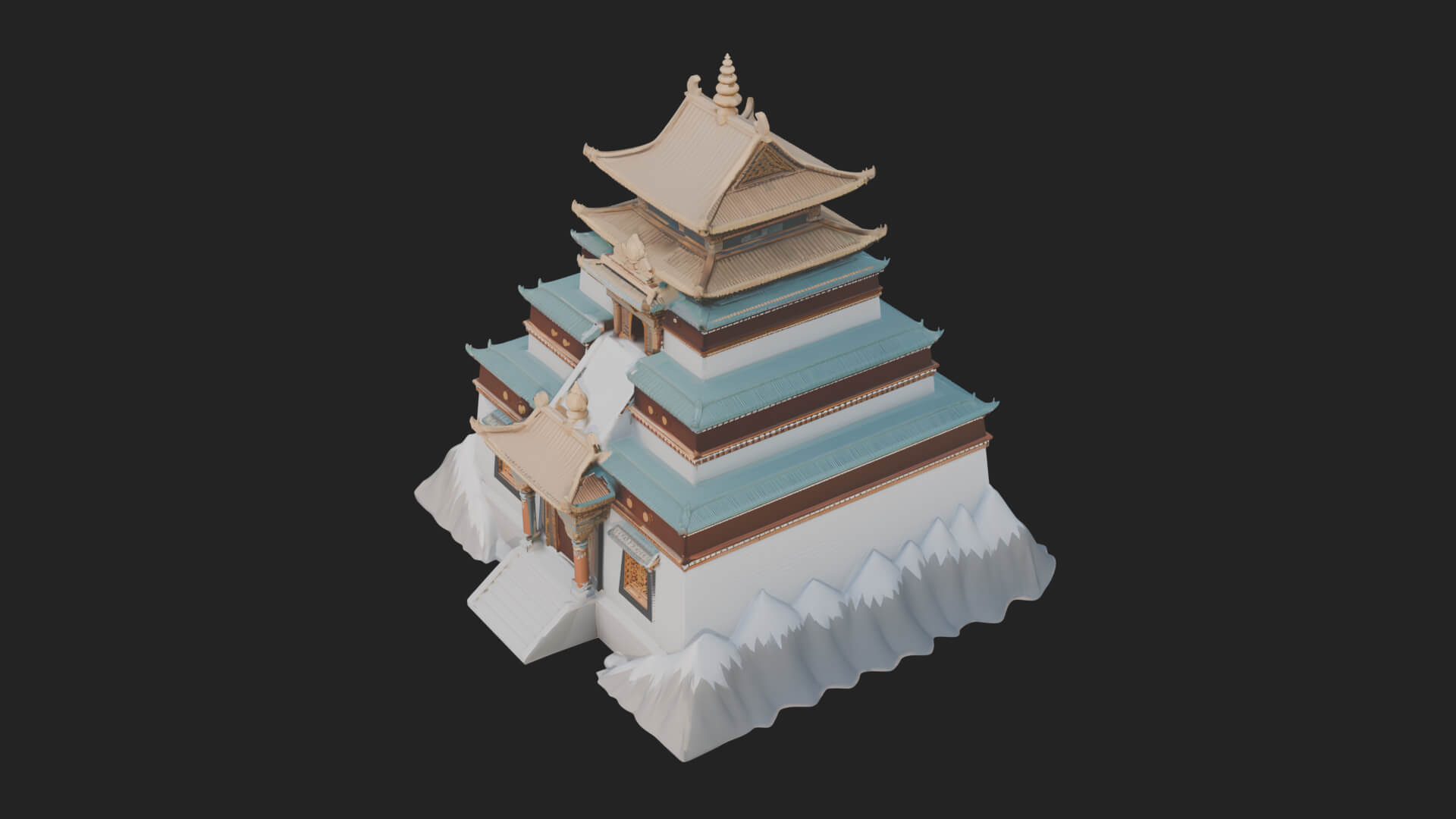 Pagoda Temple Tower Design 13 3D Print Model 3D Model