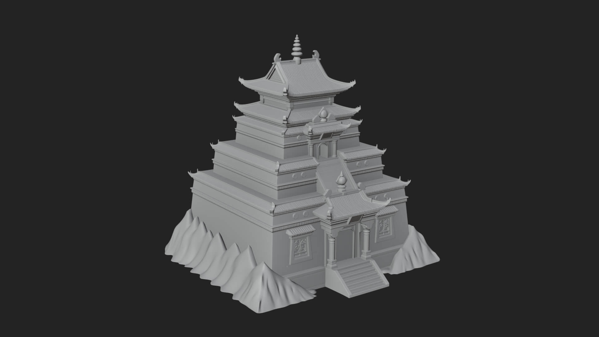 Pagoda Temple Tower Design 13 3D Print Model 3D Model