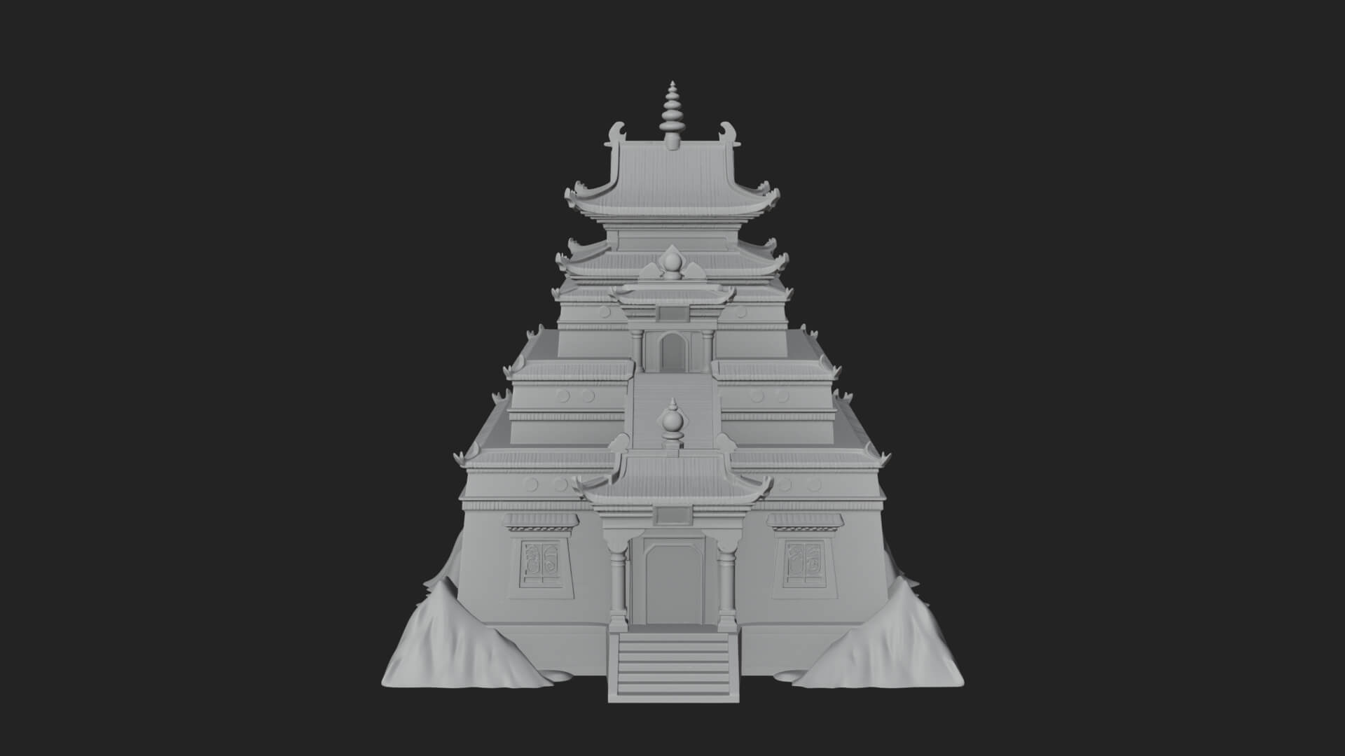 Pagoda Temple Tower Design 13 3D Print Model 3D Model