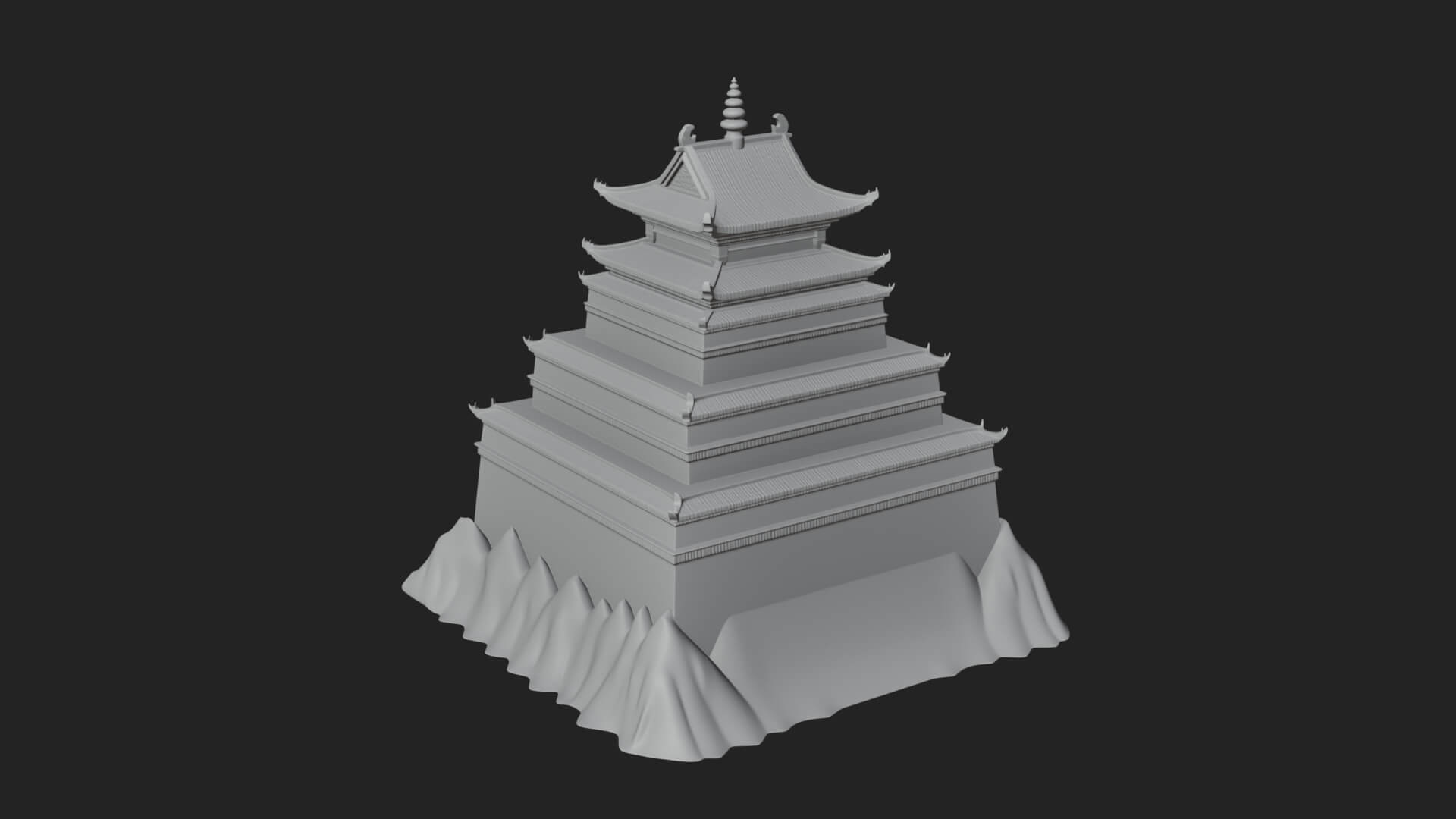 Pagoda Temple Tower Design 13 3D Print Model 3D Model
