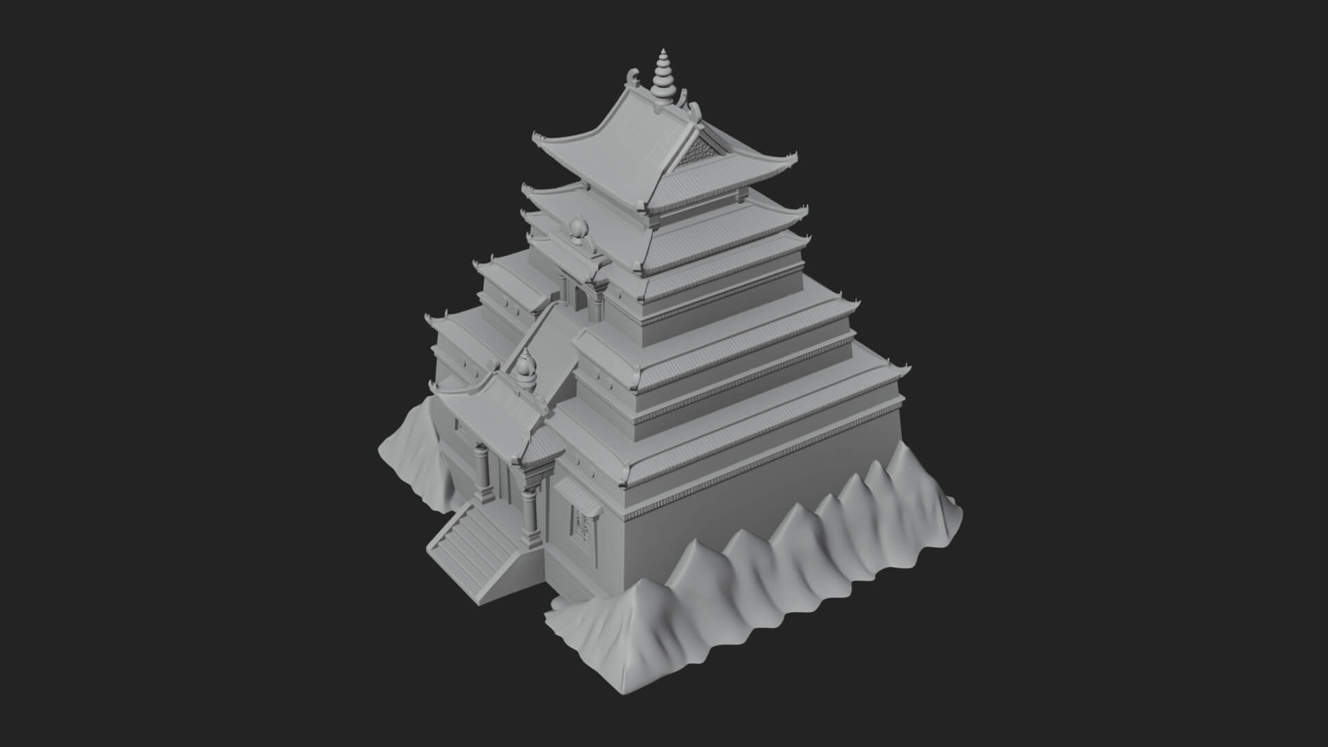 Pagoda Temple Tower Design 13 3D Print Model 3D Model