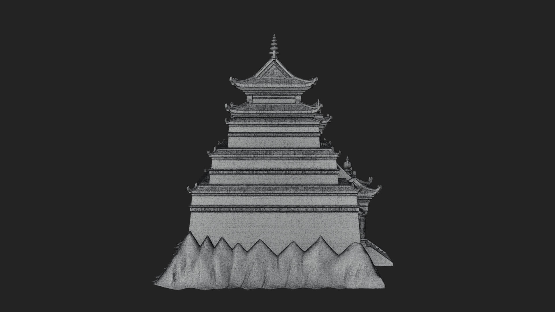 Pagoda Temple Tower Design 13 3D Print Model 3D Model