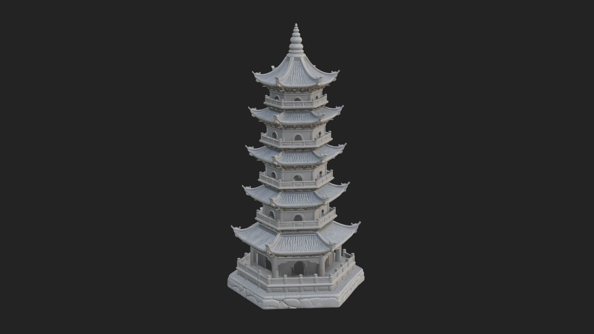 Pagoda Temple Tower Design 14 3D Print Model 3D Model