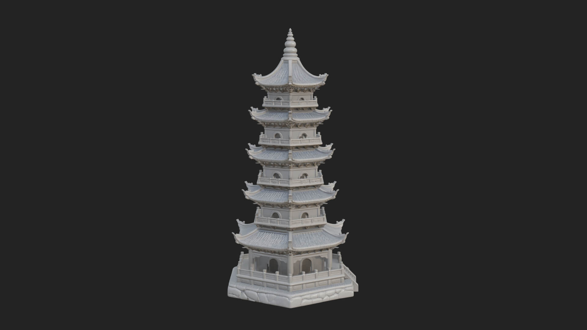 Pagoda Temple Tower Design 14 3D Print Model 3D Model