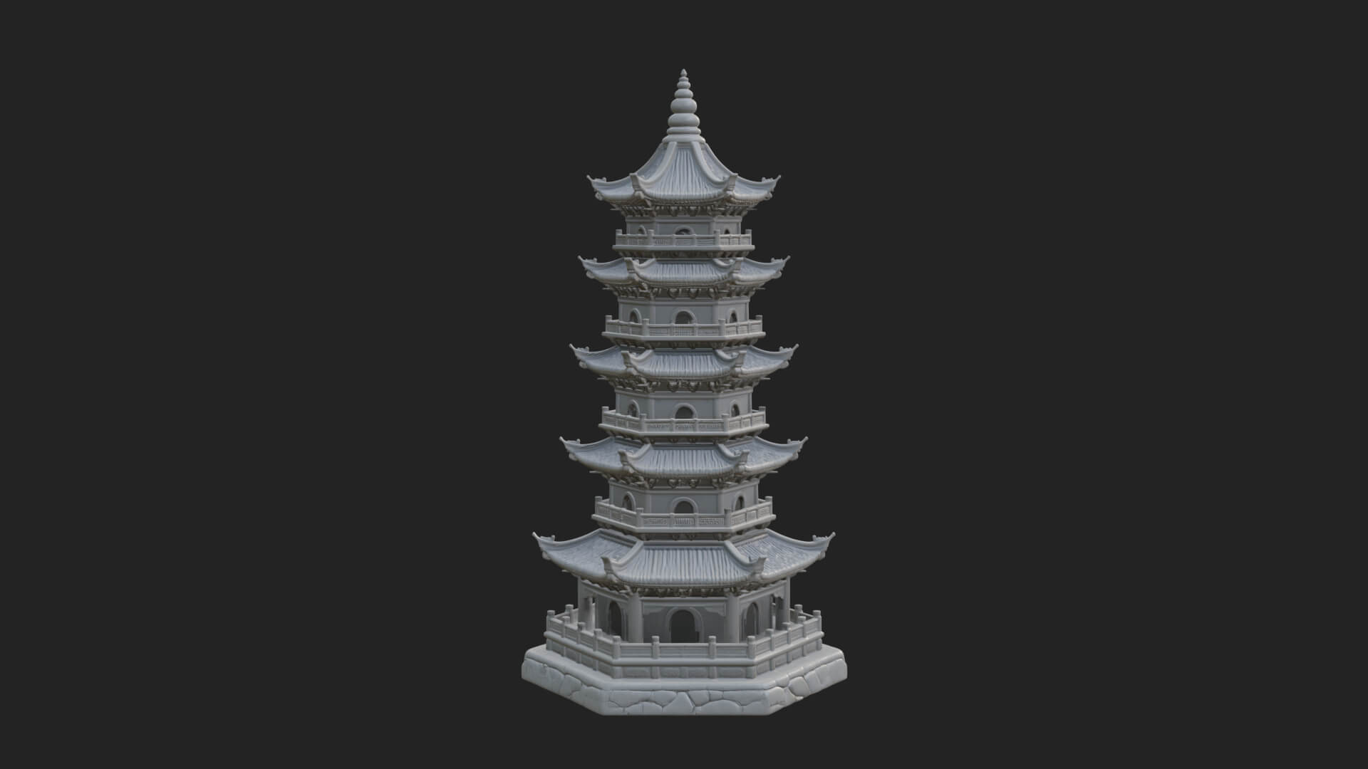 Pagoda Temple Tower Design 14 3D Print Model 3D Model
