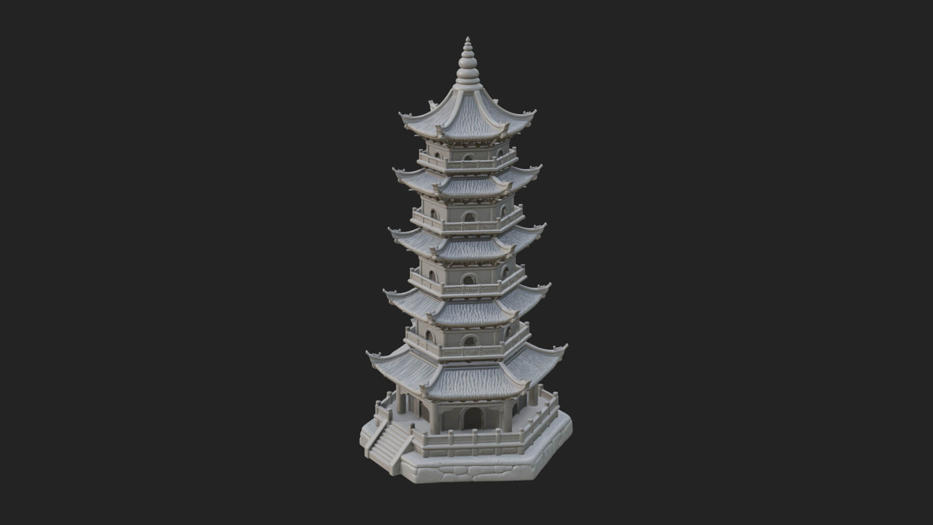 Pagoda Temple Tower Design 14 3D Print Model 3D Model