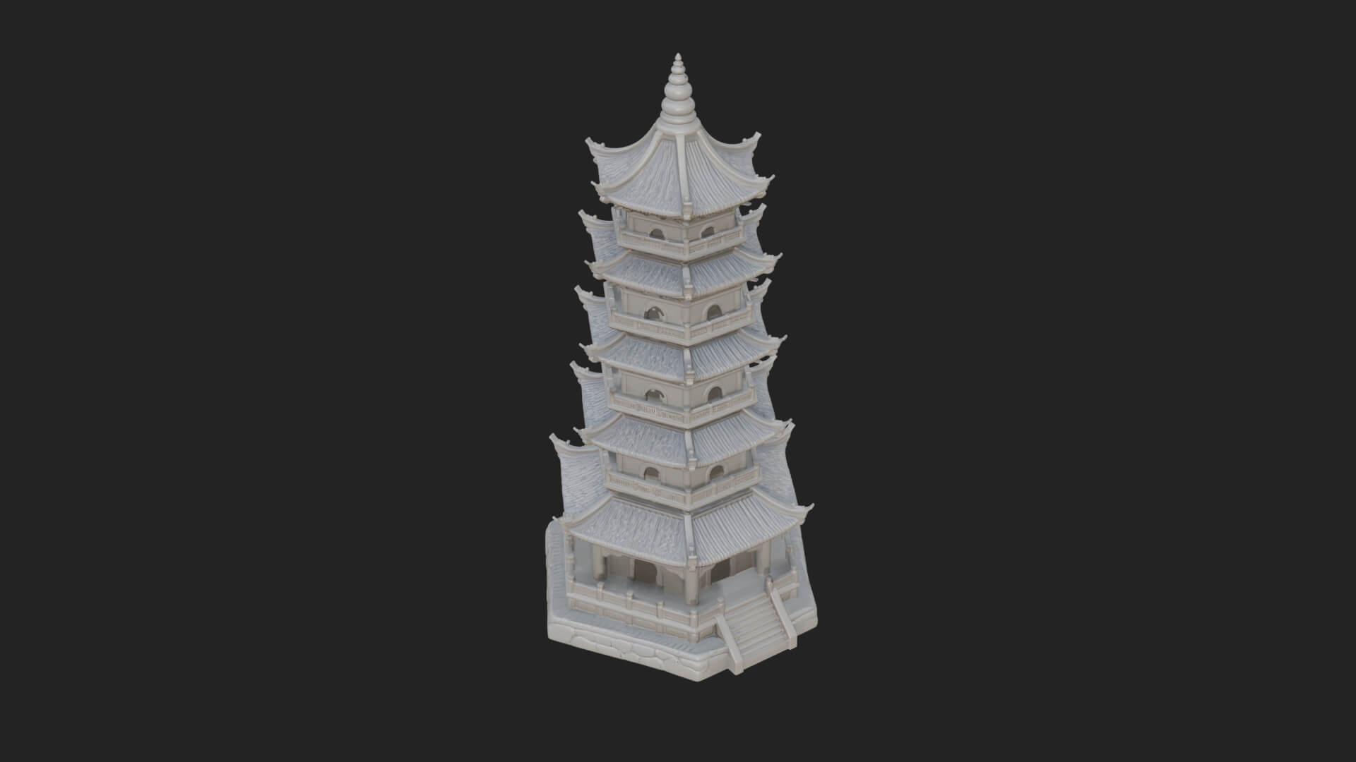 Pagoda Temple Tower Design 14 3D Print Model 3D Model