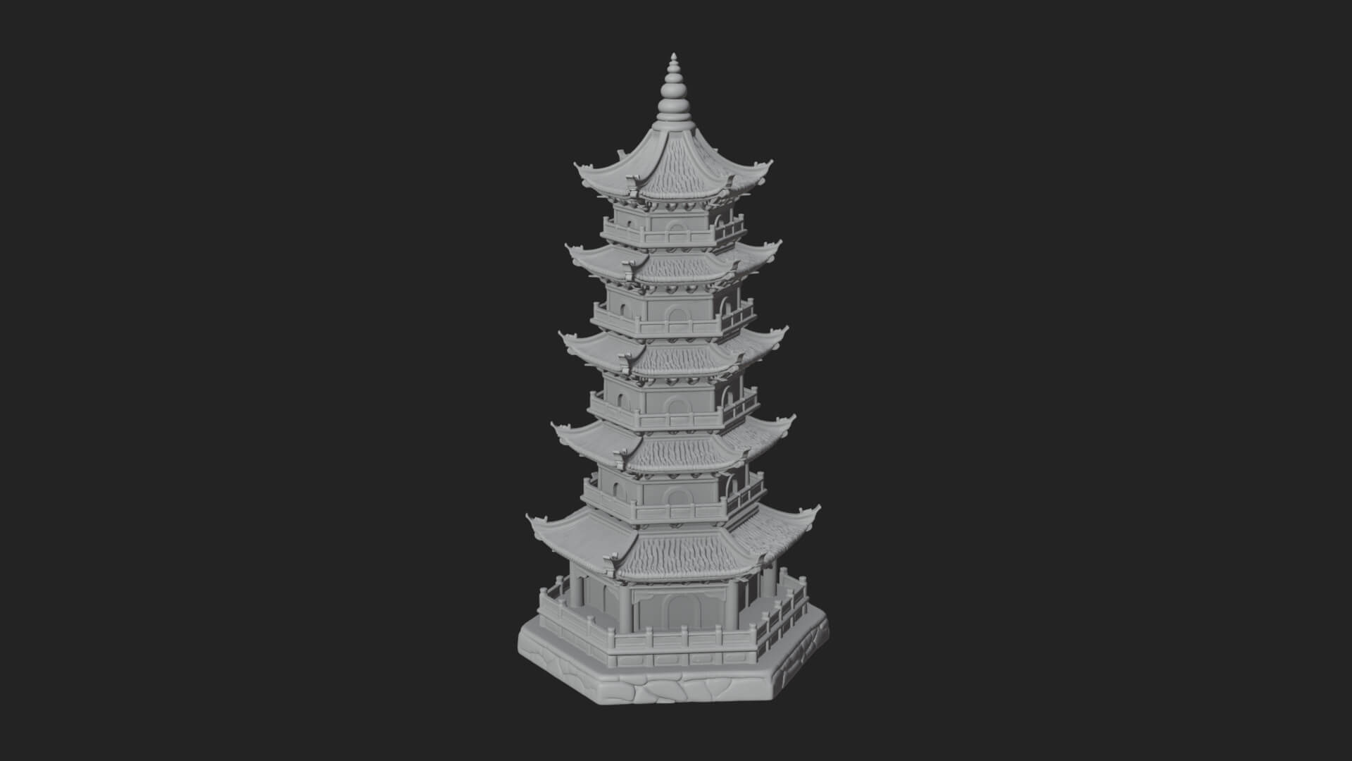 Pagoda Temple Tower Design 14 3D Print Model 3D Model