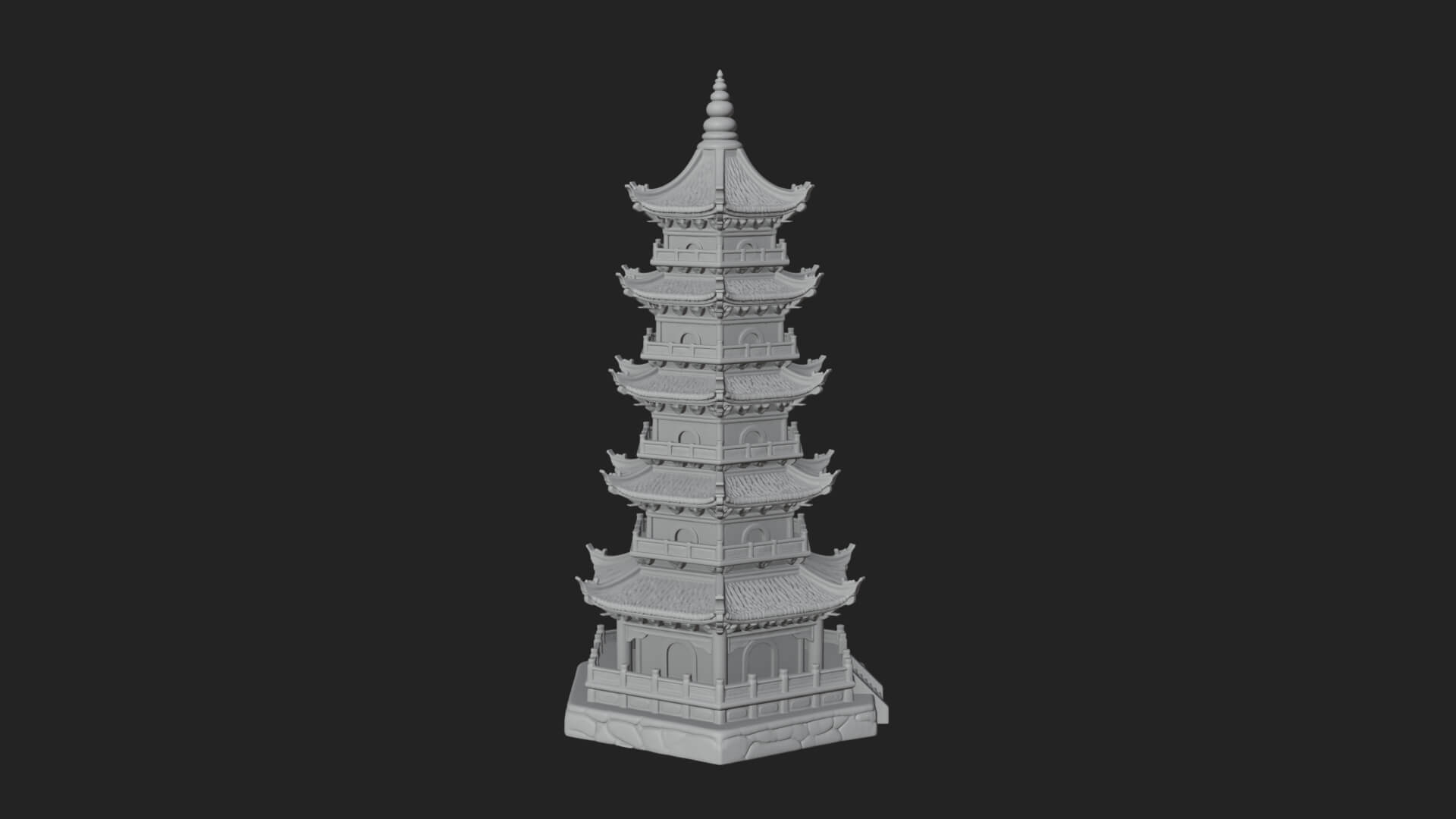 Pagoda Temple Tower Design 14 3D Print Model 3D Model