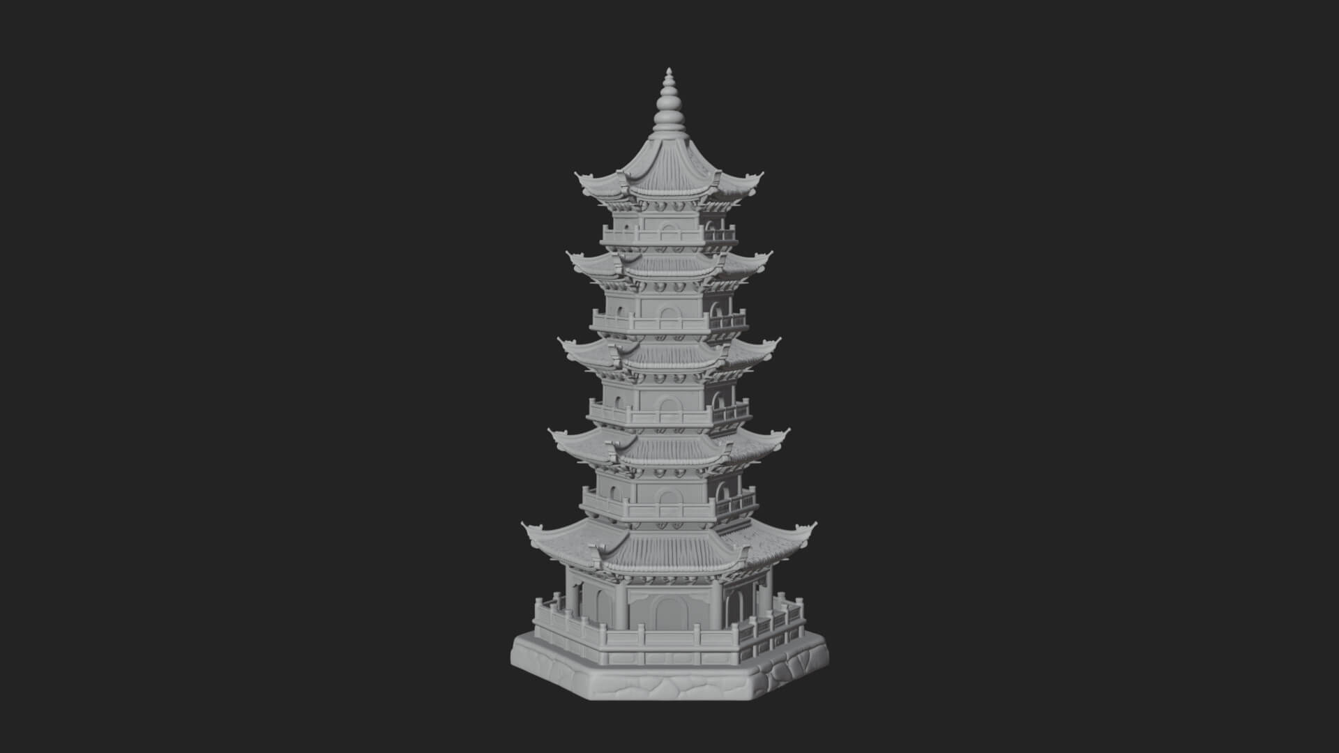 Pagoda Temple Tower Design 14 3D Print Model 3D Model
