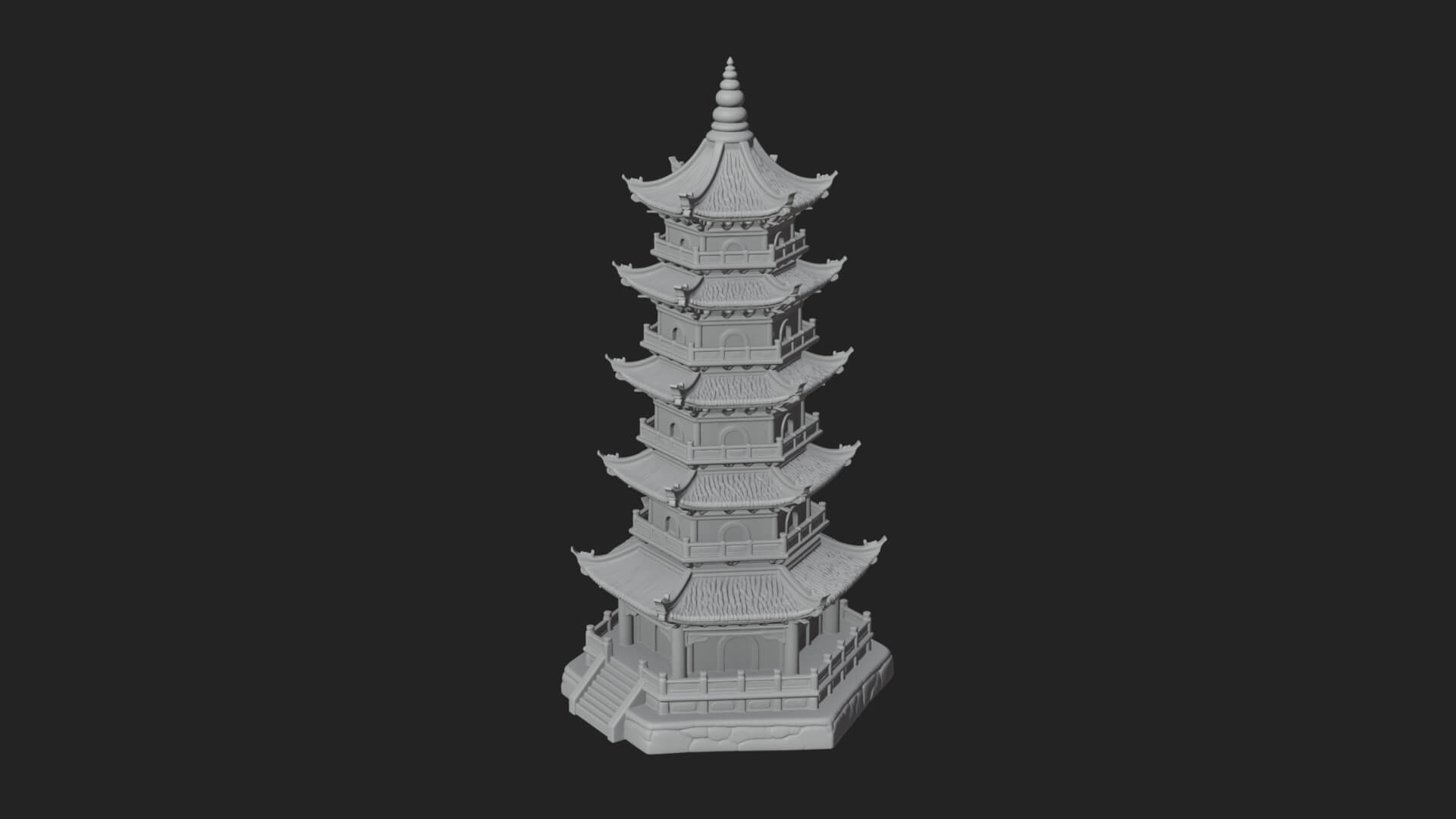 Pagoda Temple Tower Design 14 3D Print Model 3D Model
