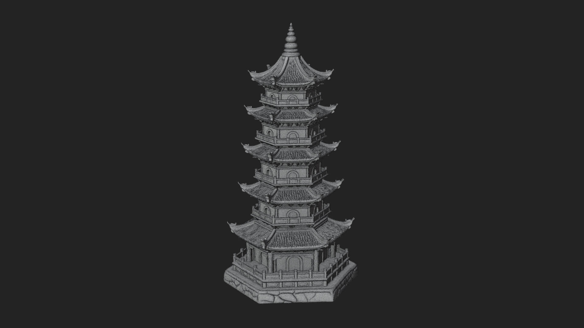 Pagoda Temple Tower Design 14 3D Print Model 3D Model